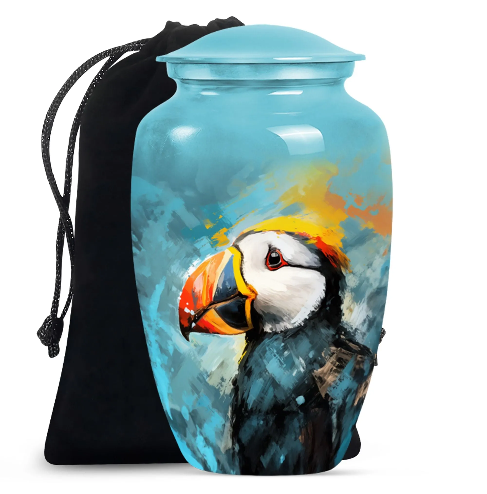 Eternal Puffin Bird Homage Urn - A Resilient Keepsake Urn