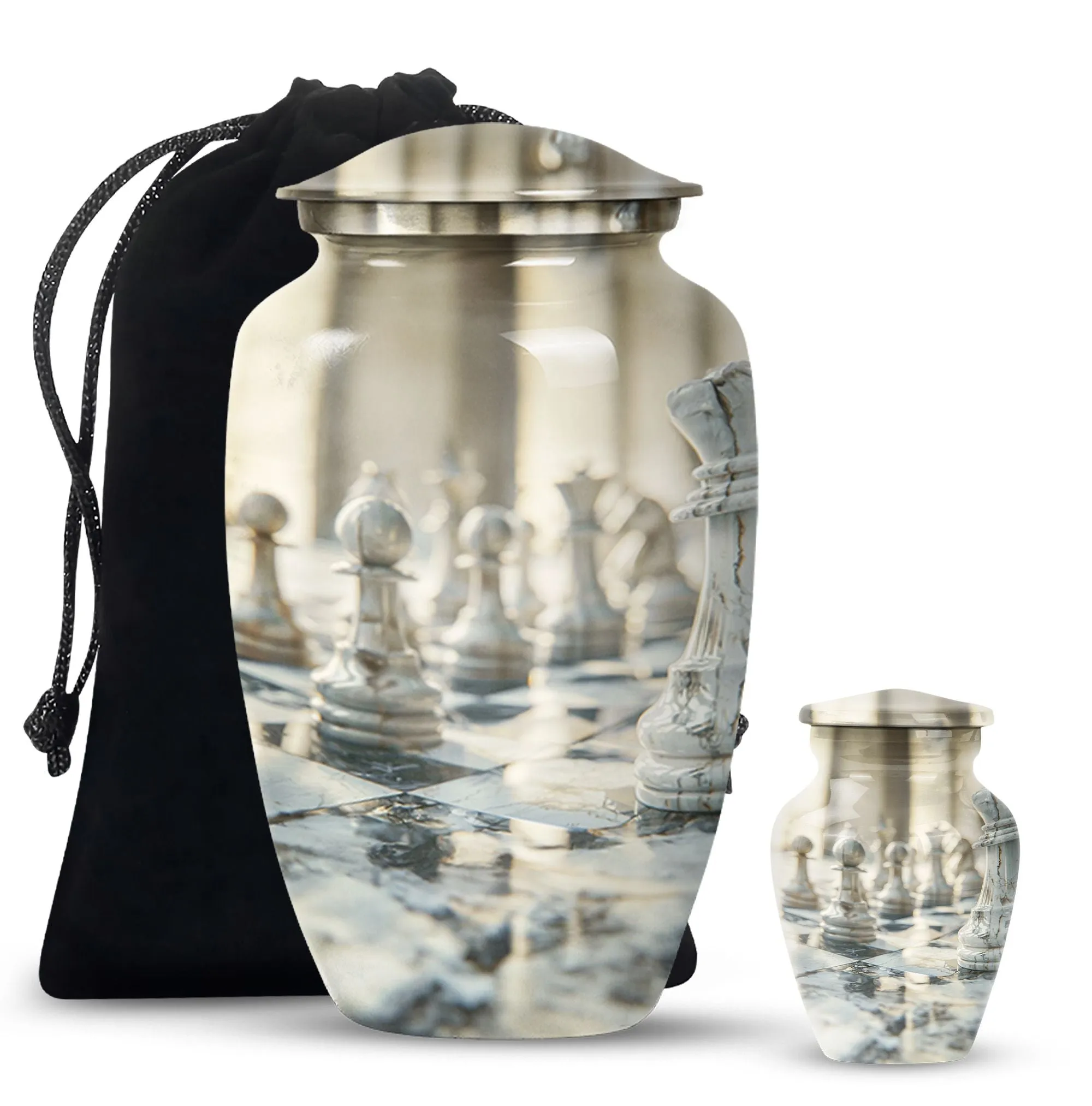 Eternal Rest Abstract Urn: Funeral Cremation Urn