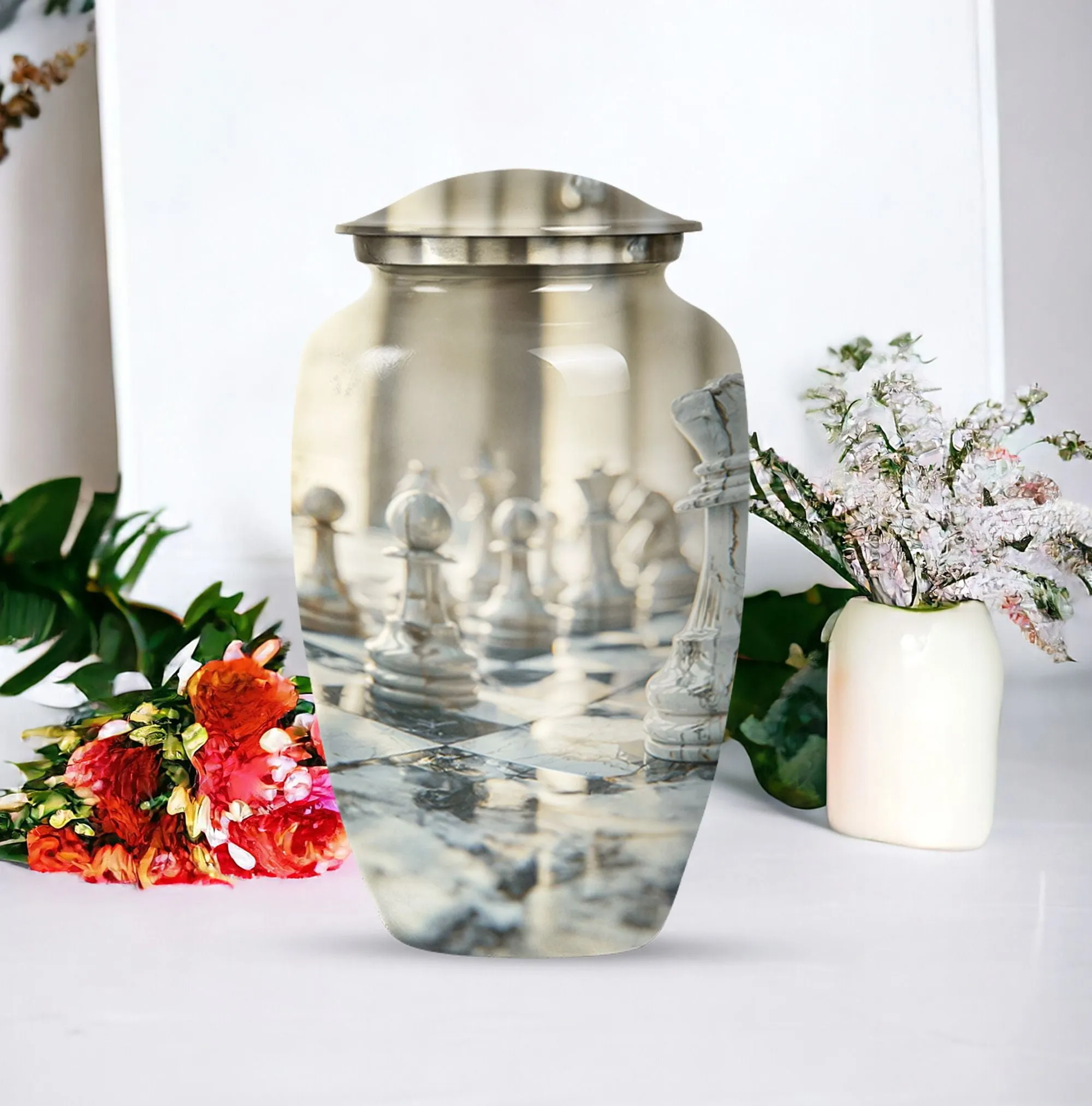 Eternal Rest Abstract Urn: Funeral Cremation Urn