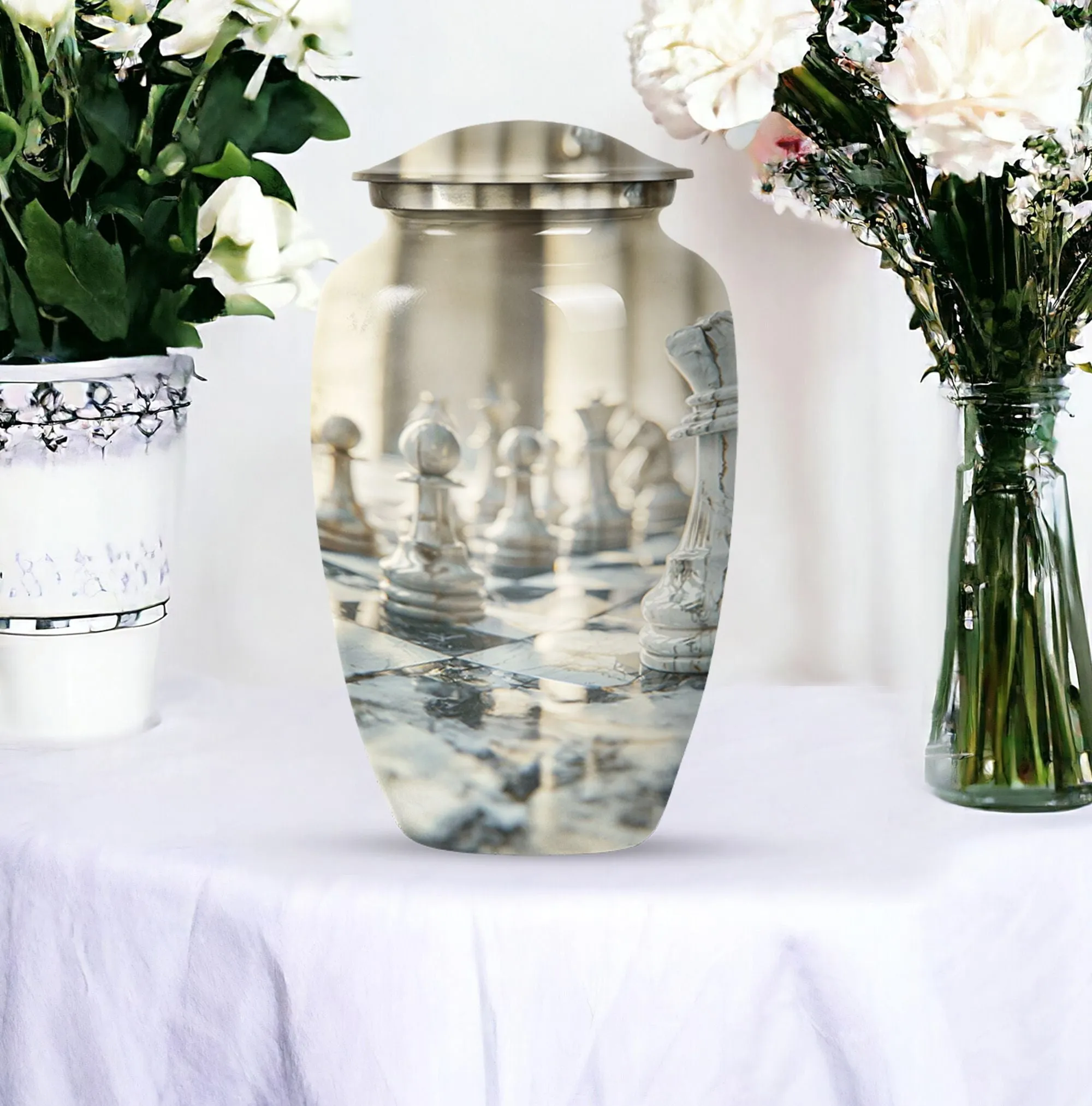 Eternal Rest Abstract Urn: Funeral Cremation Urn