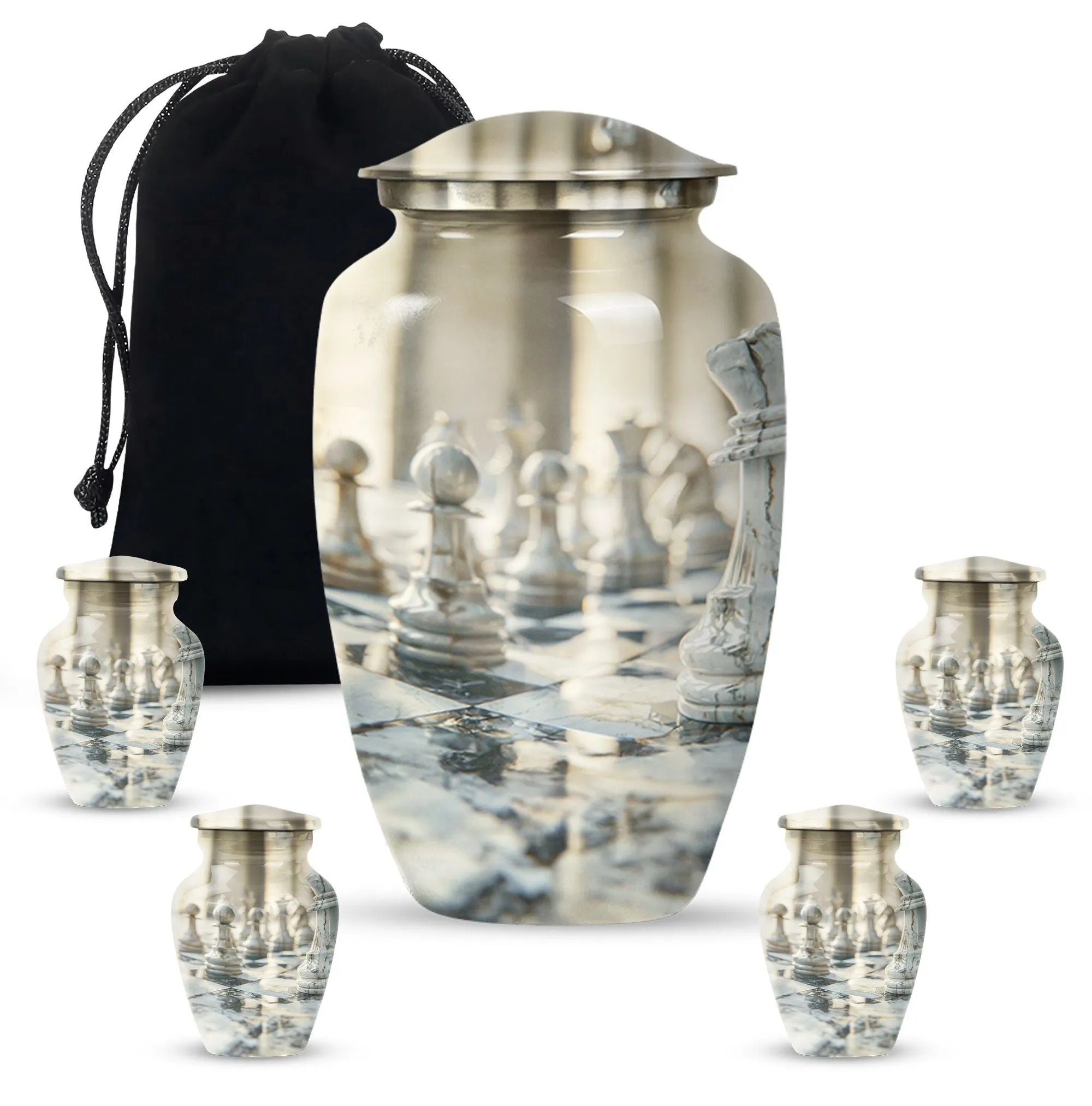 Eternal Rest Abstract Urn: Funeral Cremation Urn