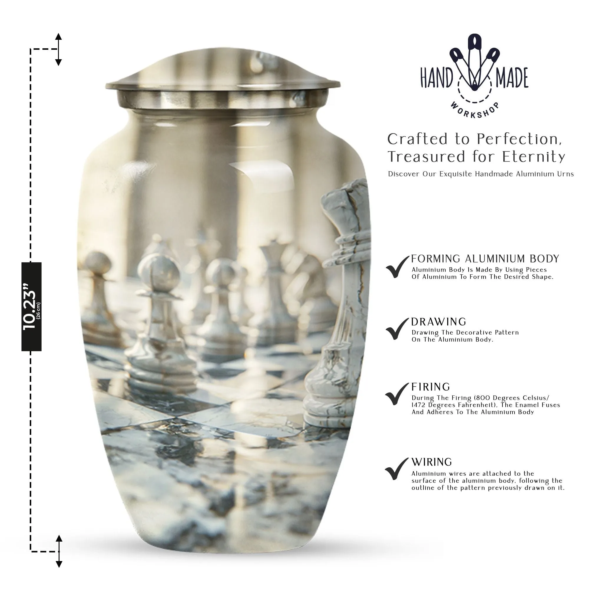 Eternal Rest Abstract Urn: Funeral Cremation Urn