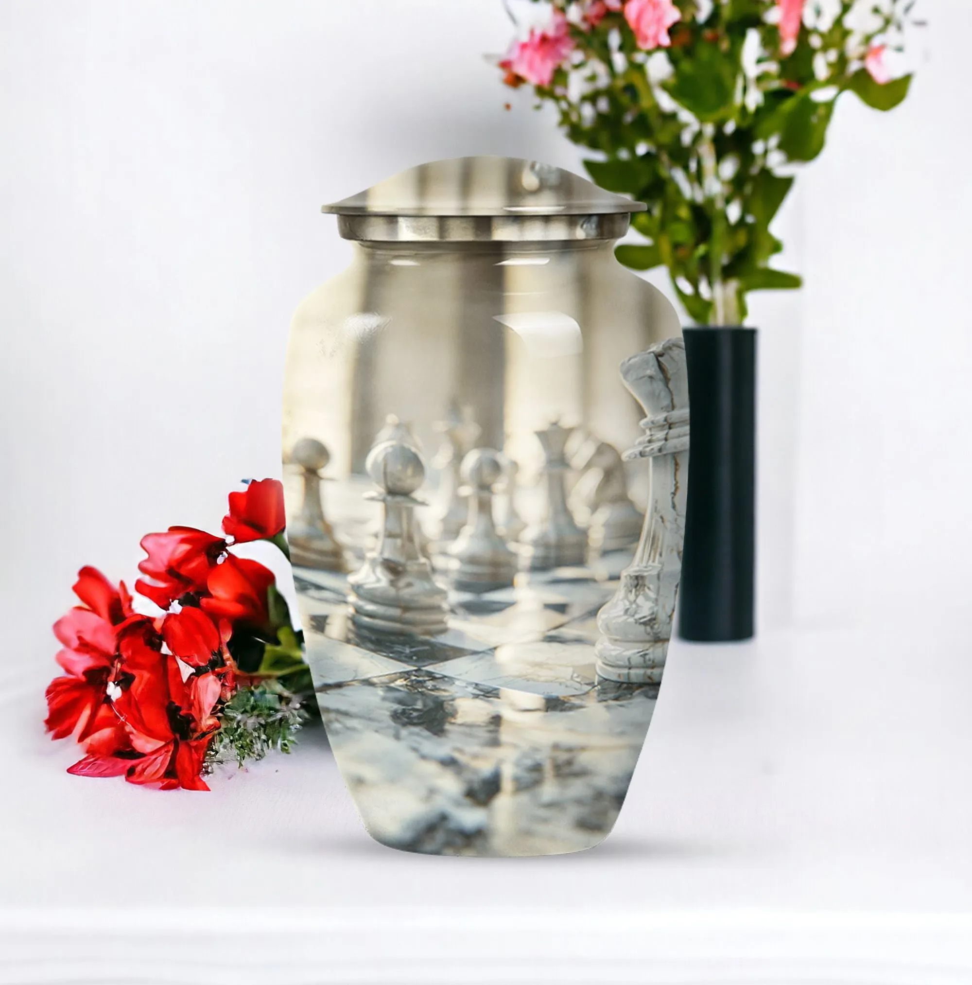Eternal Rest Abstract Urn: Funeral Cremation Urn