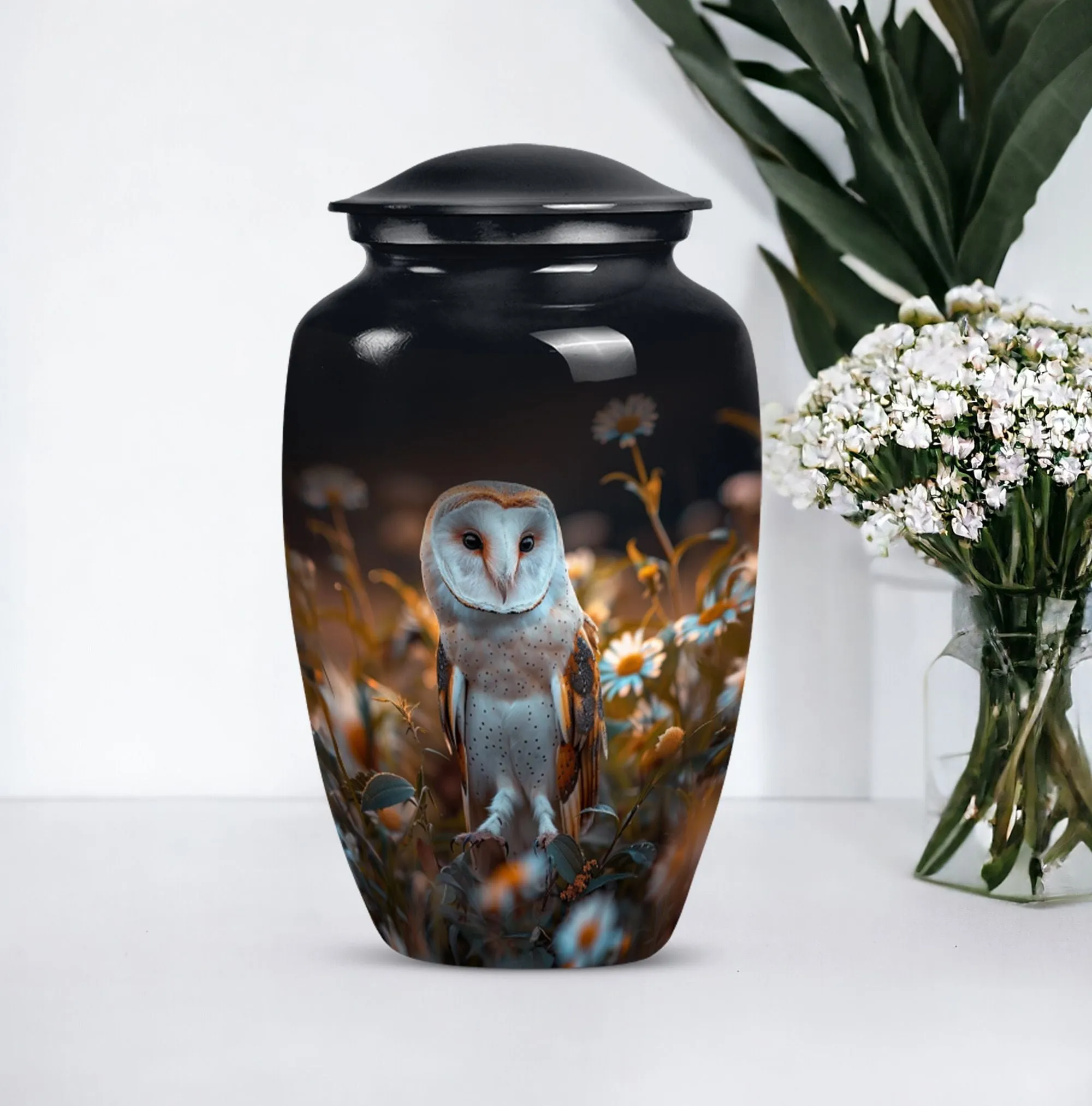 Eternal Rest - Classic Barn Owl Adult Cremation Urn for Women