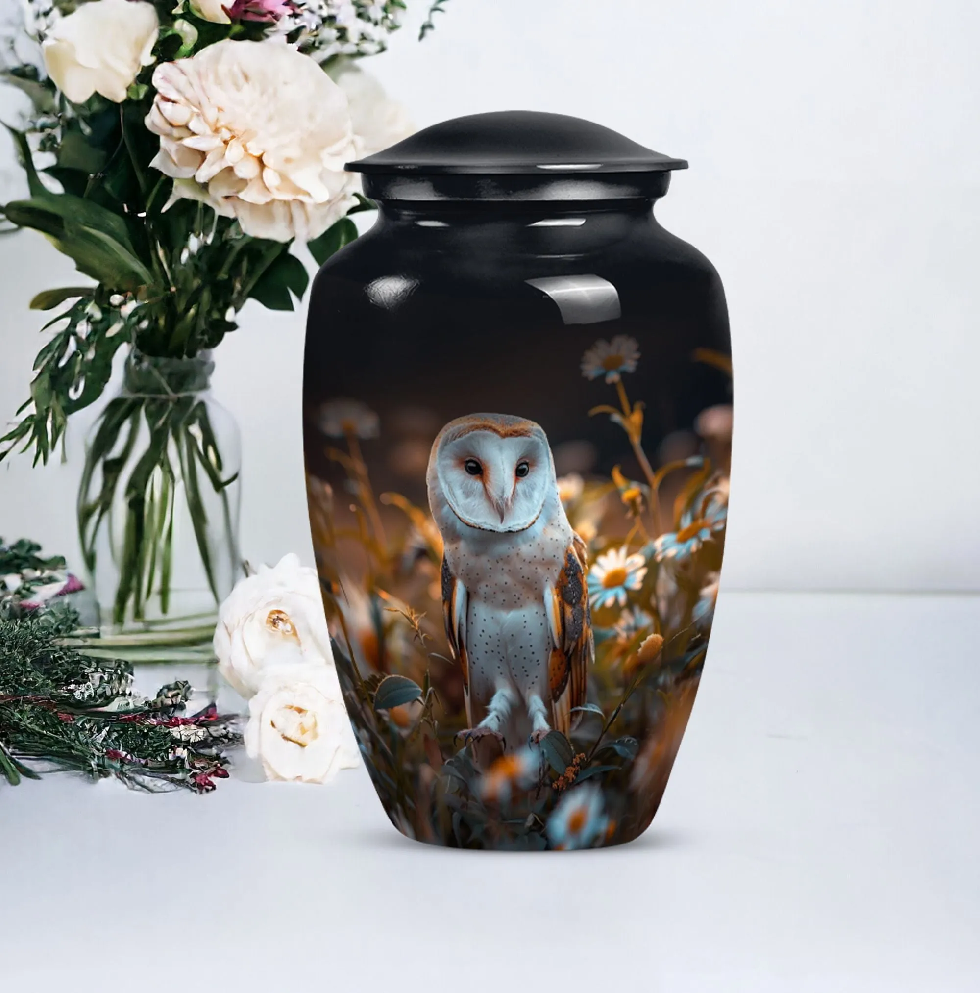 Eternal Rest - Classic Barn Owl Adult Cremation Urn for Women