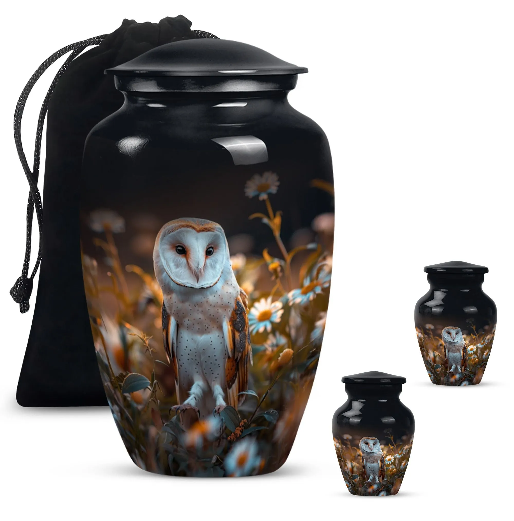 Eternal Rest - Classic Barn Owl Adult Cremation Urn for Women