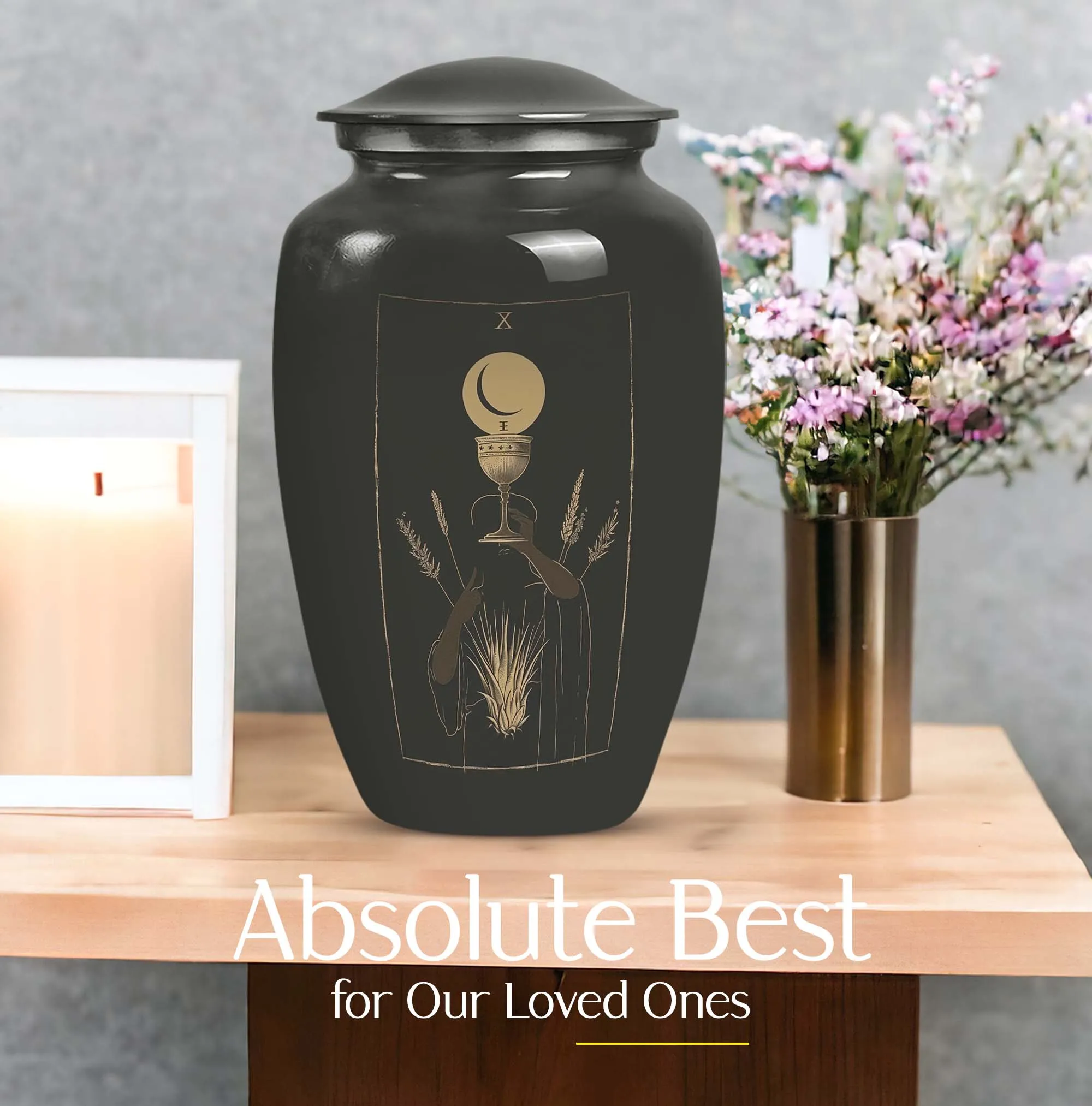 Eternal Sanctuary Tarot Urn: Cremation Accessory for Adults