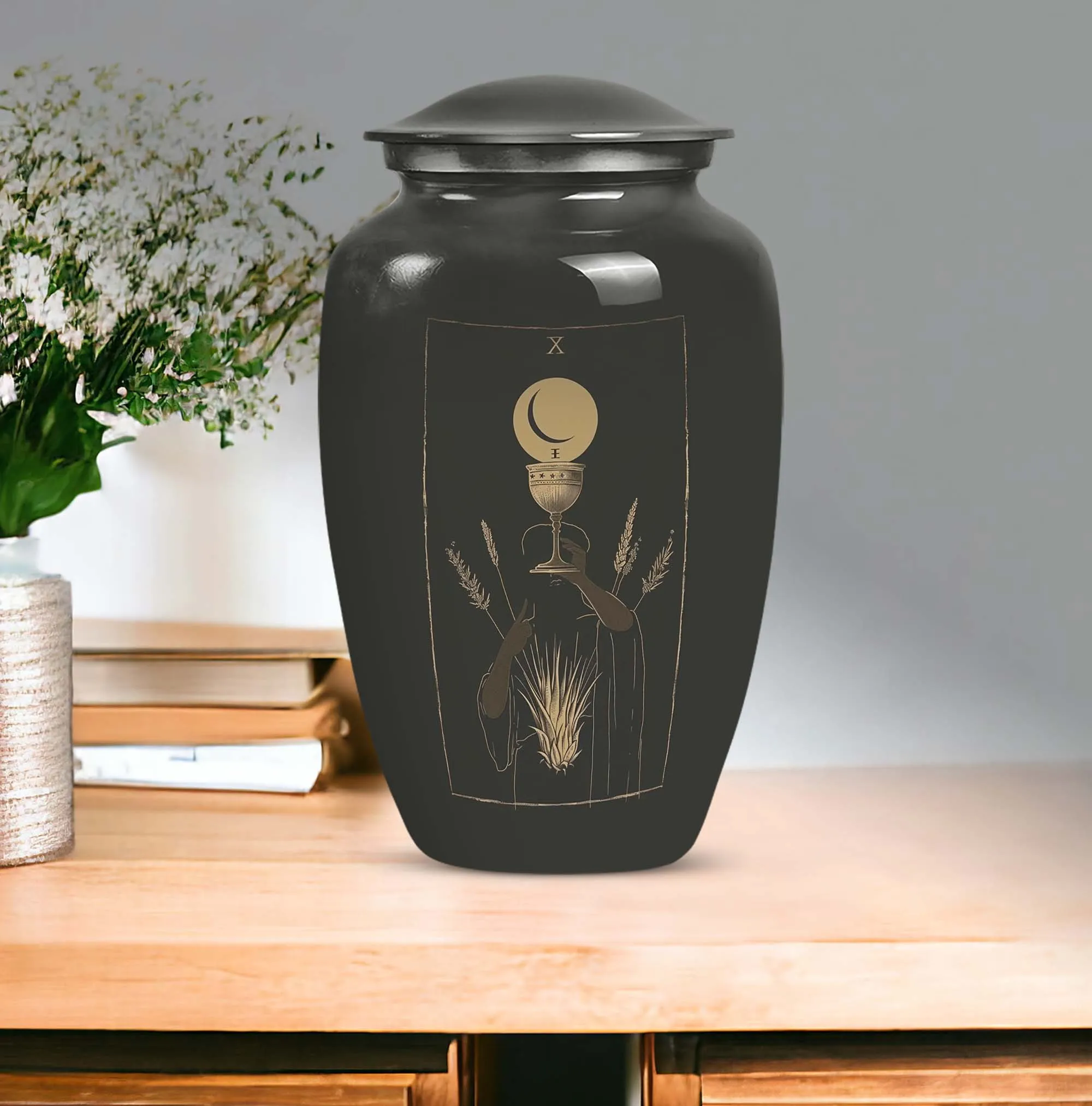Eternal Sanctuary Tarot Urn: Cremation Accessory for Adults