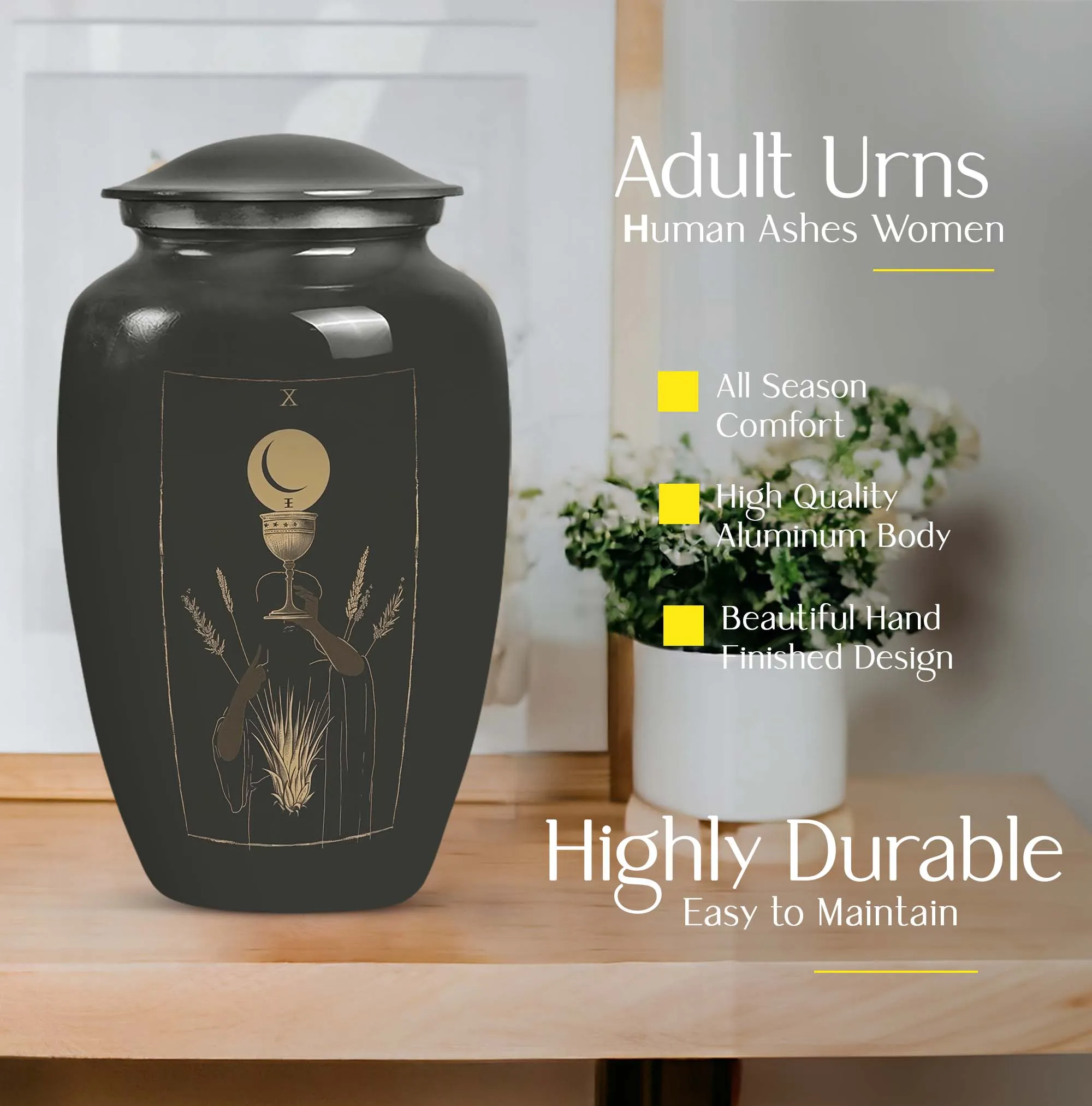 Eternal Sanctuary Tarot Urn: Cremation Accessory for Adults
