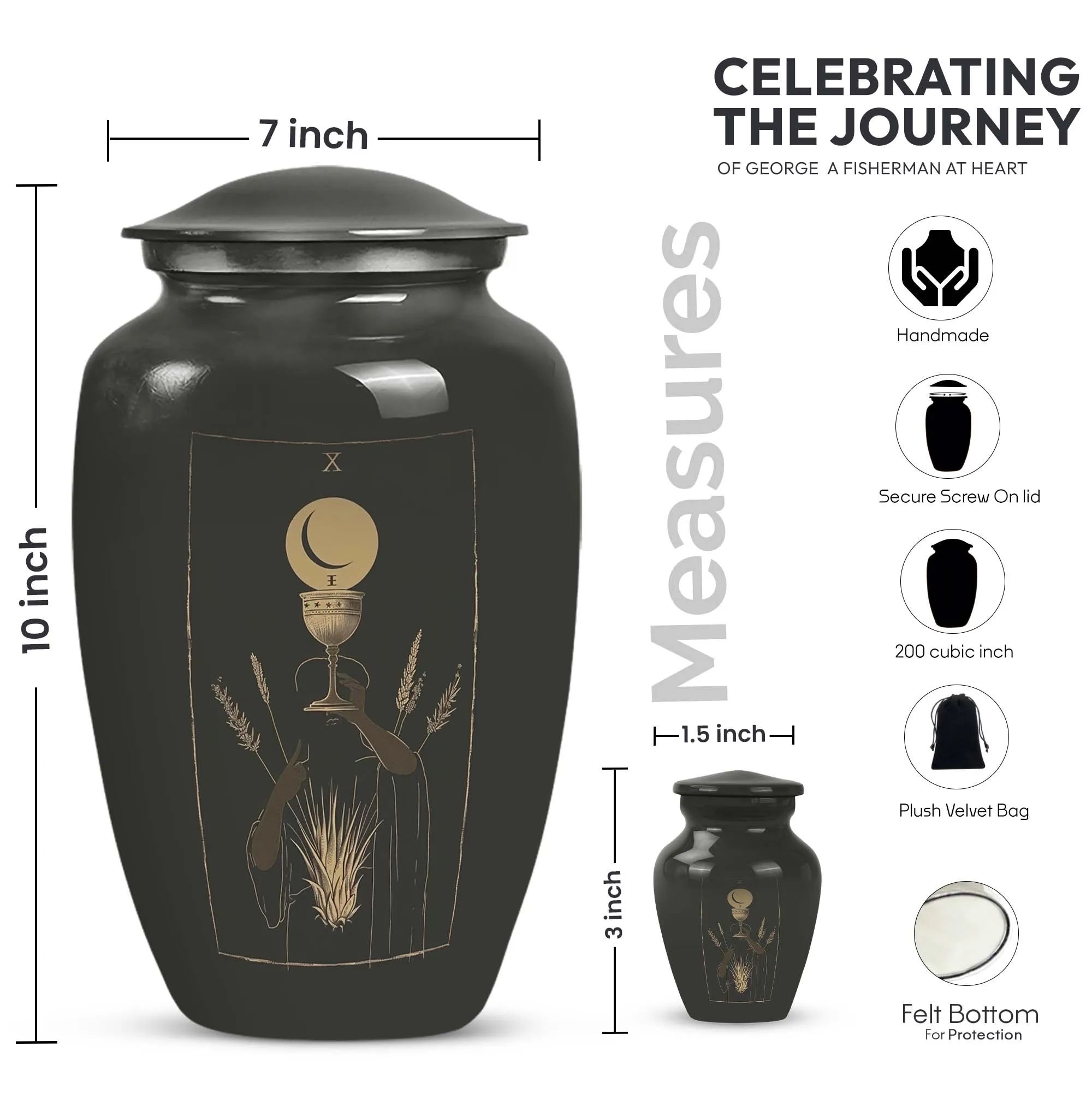 Eternal Sanctuary Tarot Urn: Cremation Accessory for Adults