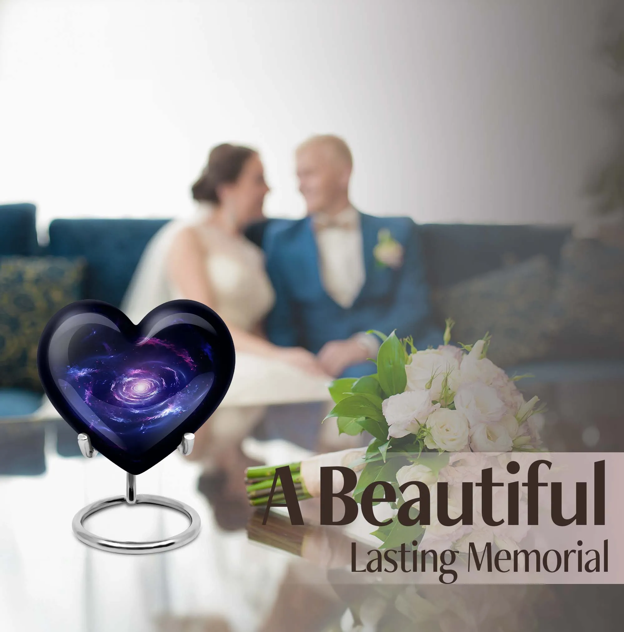 Eternal Serenity: Galaxy Urn Purple Meadow Design