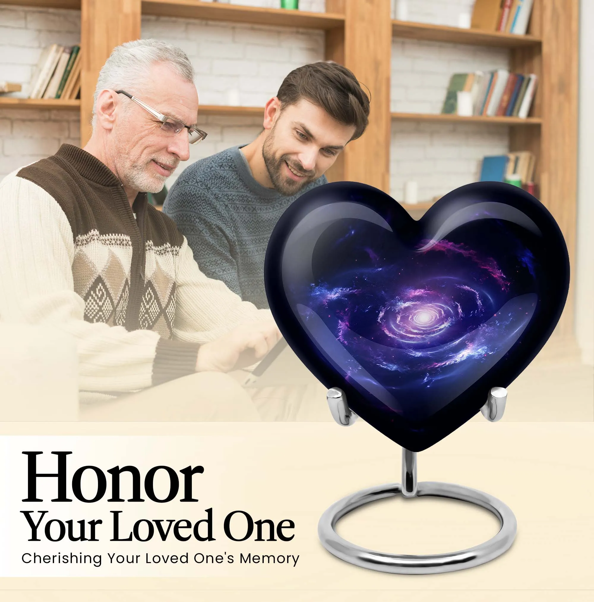Eternal Serenity: Galaxy Urn Purple Meadow Design
