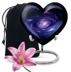 Eternal Serenity: Galaxy Urn Purple Meadow Design
