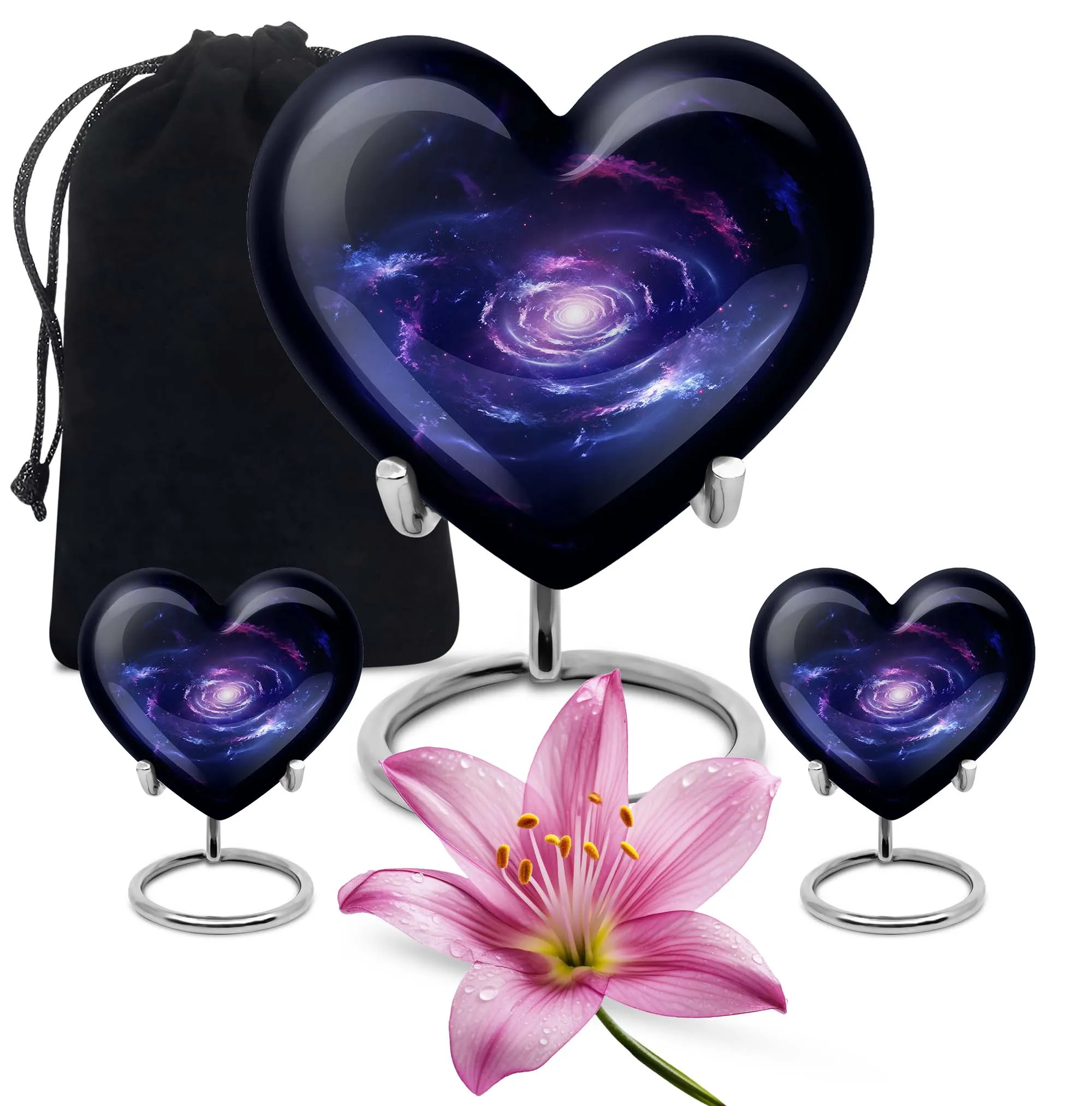 Eternal Serenity: Galaxy Urn Purple Meadow Design