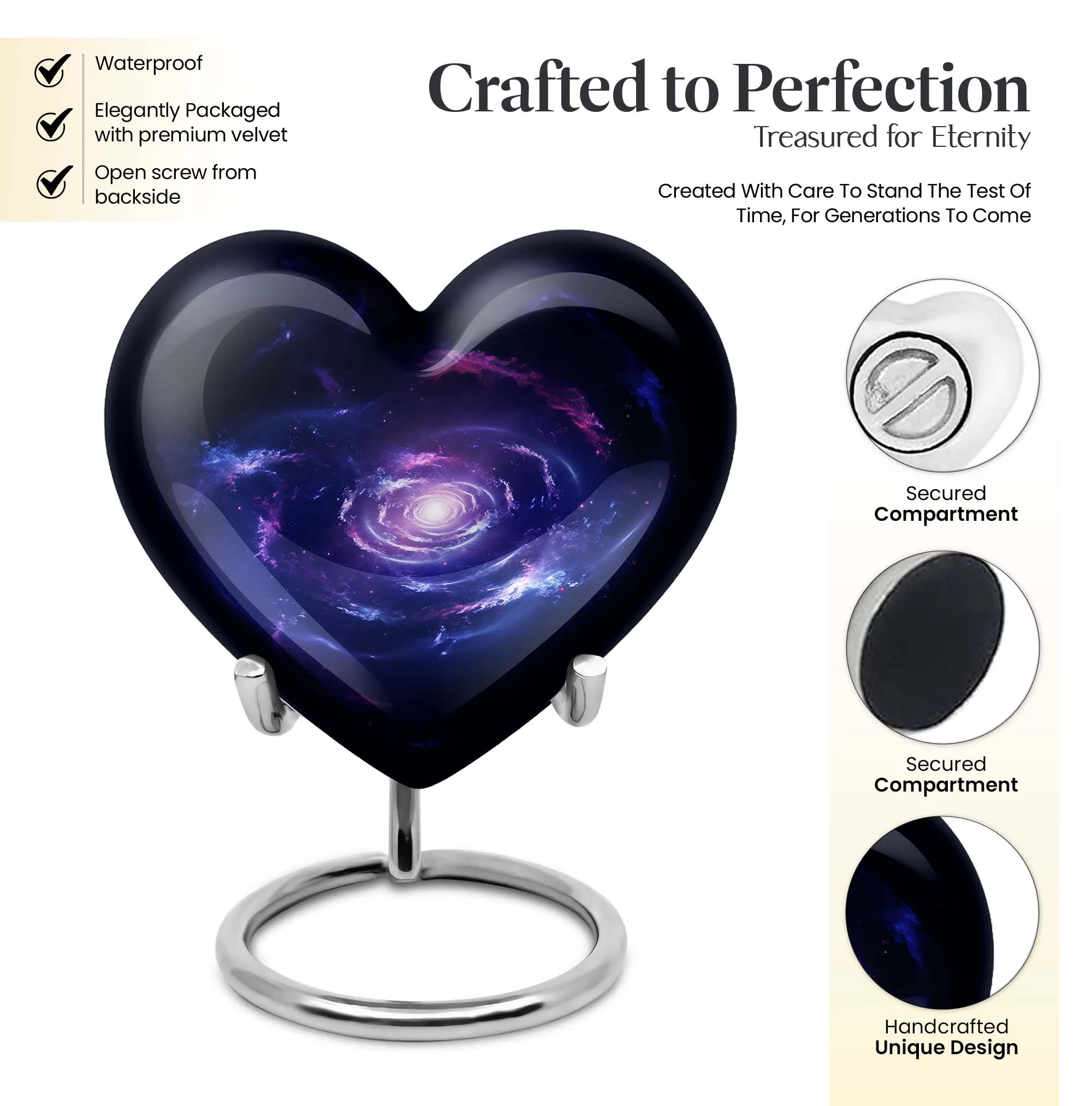 Eternal Serenity: Galaxy Urn Purple Meadow Design