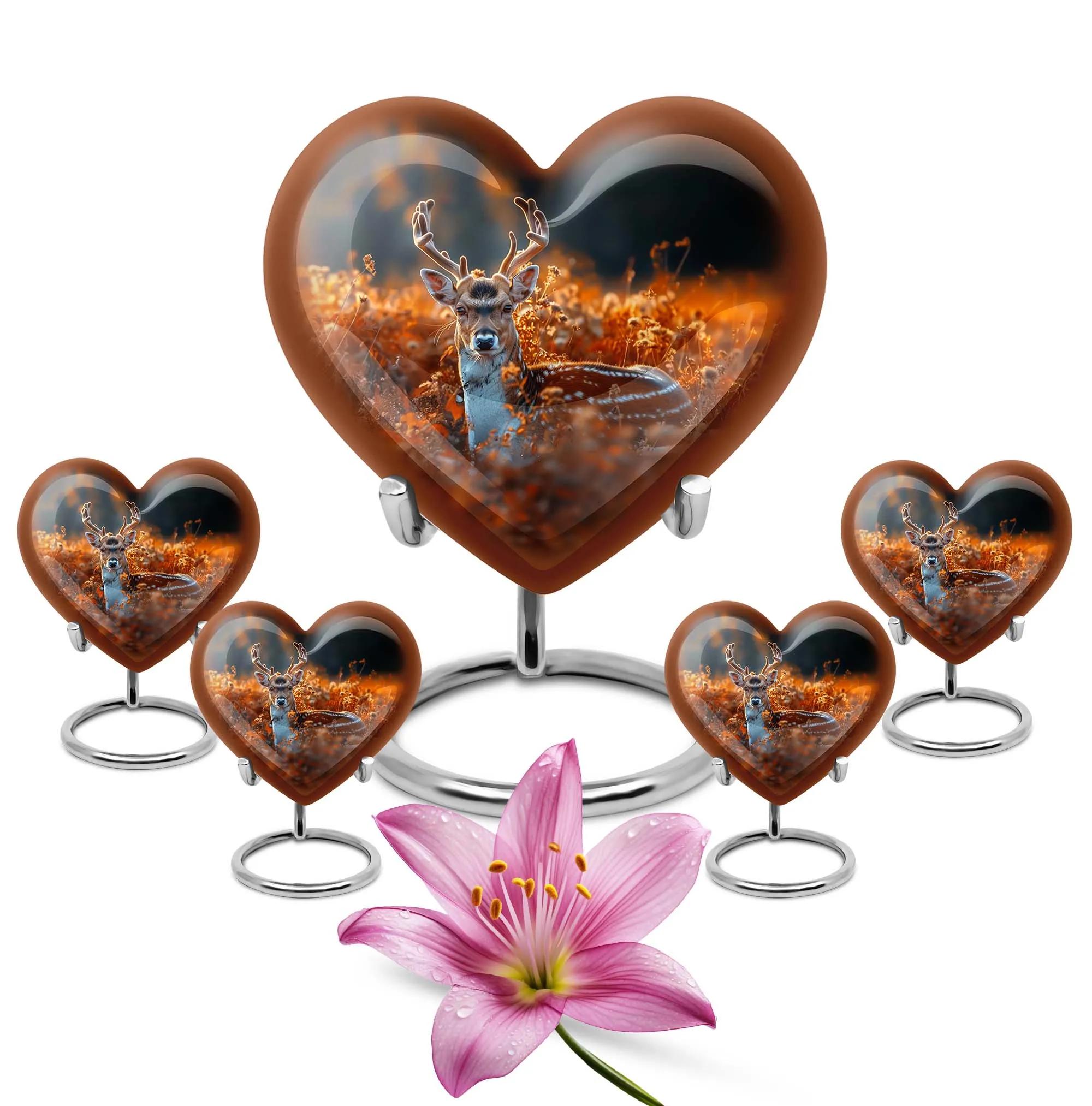 Eternal Tranquility: Deer Memorial Urn for Securing Female Ashes