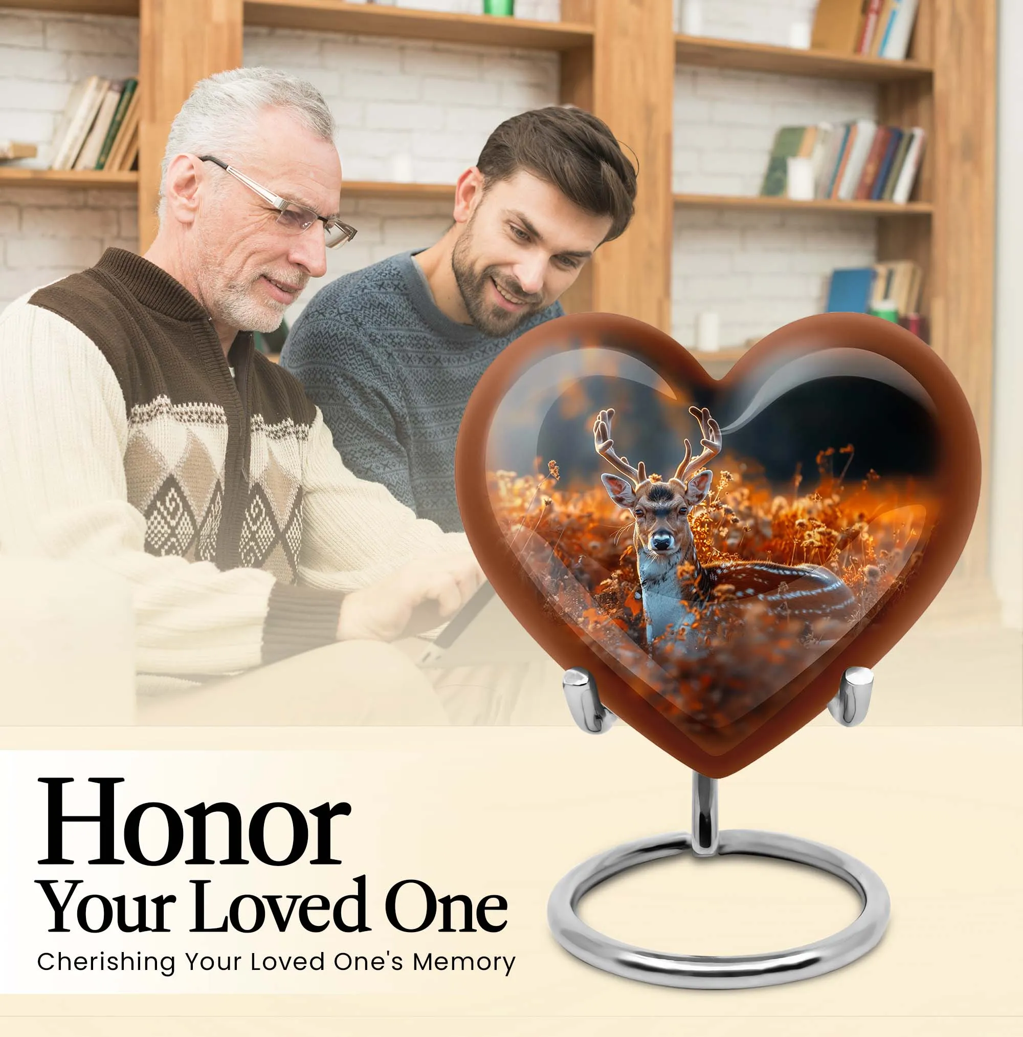 Eternal Tranquility: Deer Memorial Urn for Securing Female Ashes