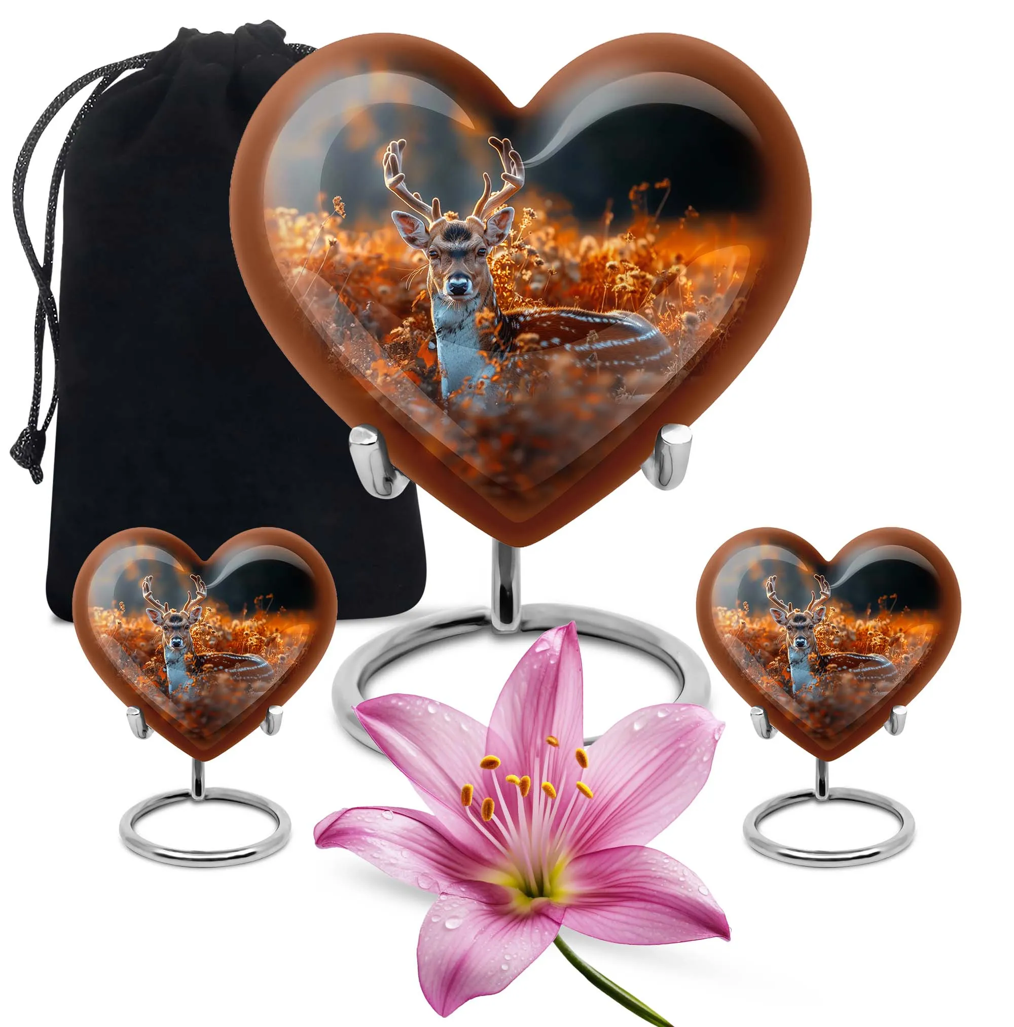 Eternal Tranquility: Deer Memorial Urn for Securing Female Ashes