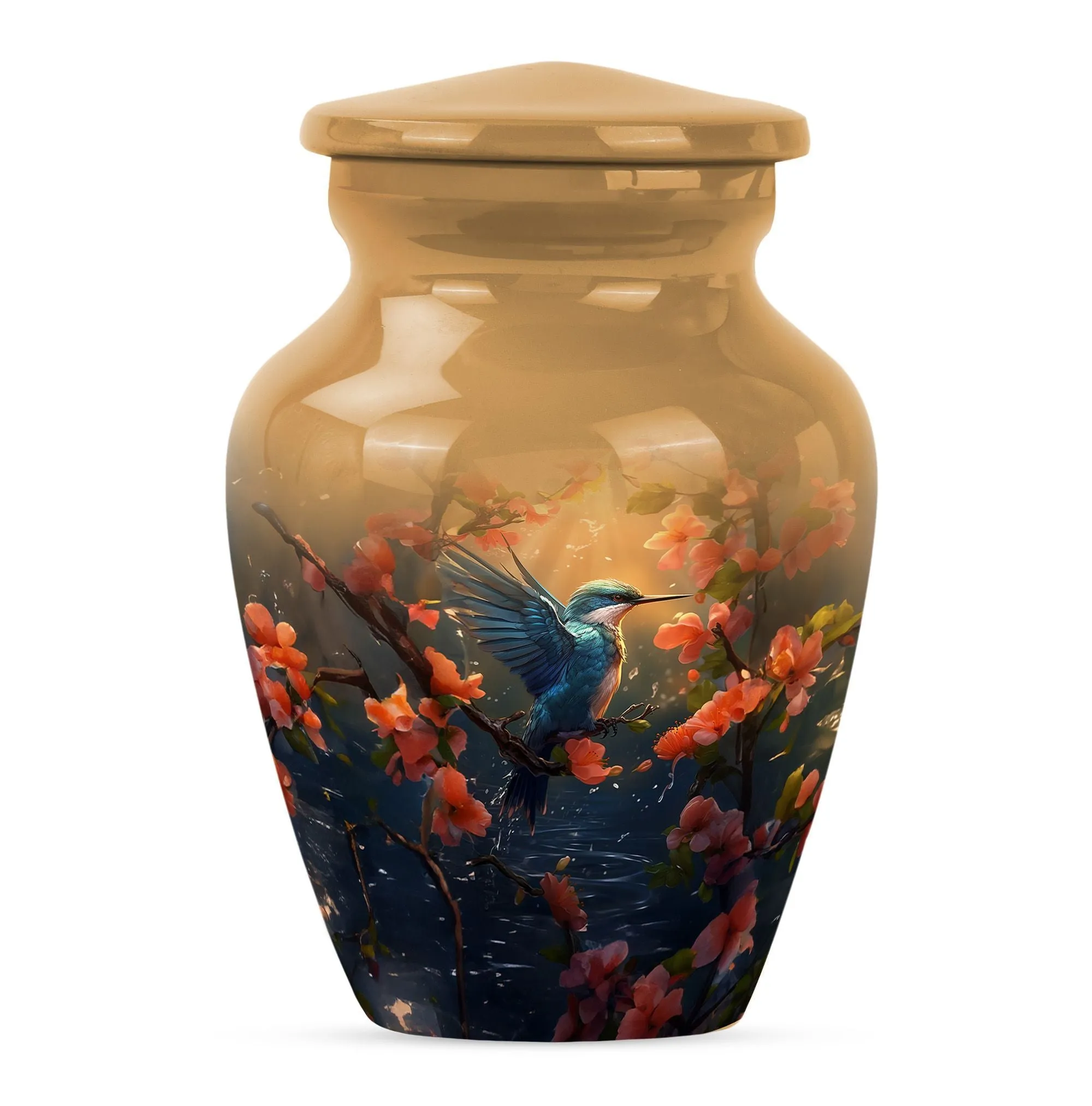 Eternity Flight: Humming Bird Memorial Urn For Adult Human Ashes