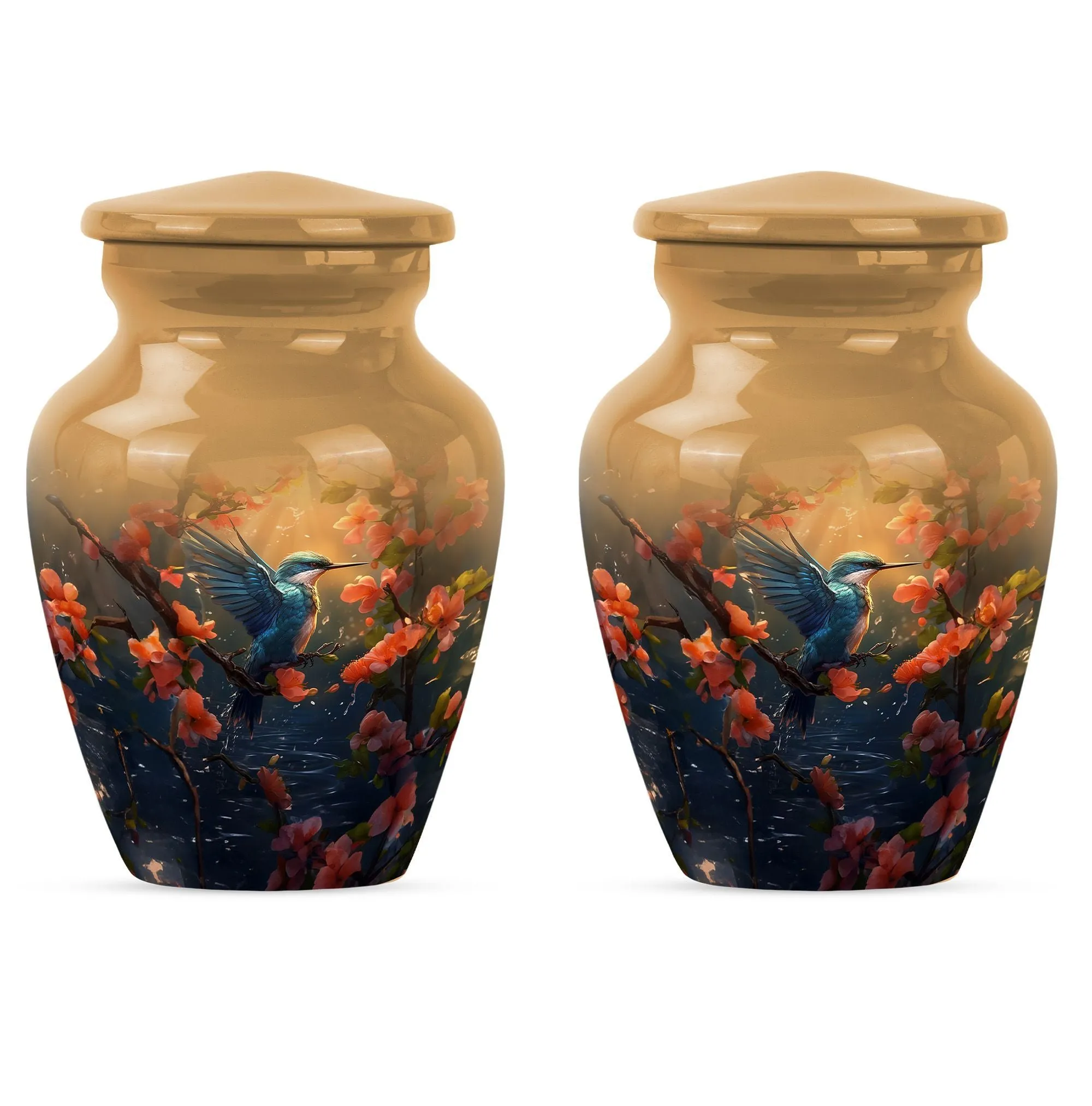 Eternity Flight: Humming Bird Memorial Urn For Adult Human Ashes