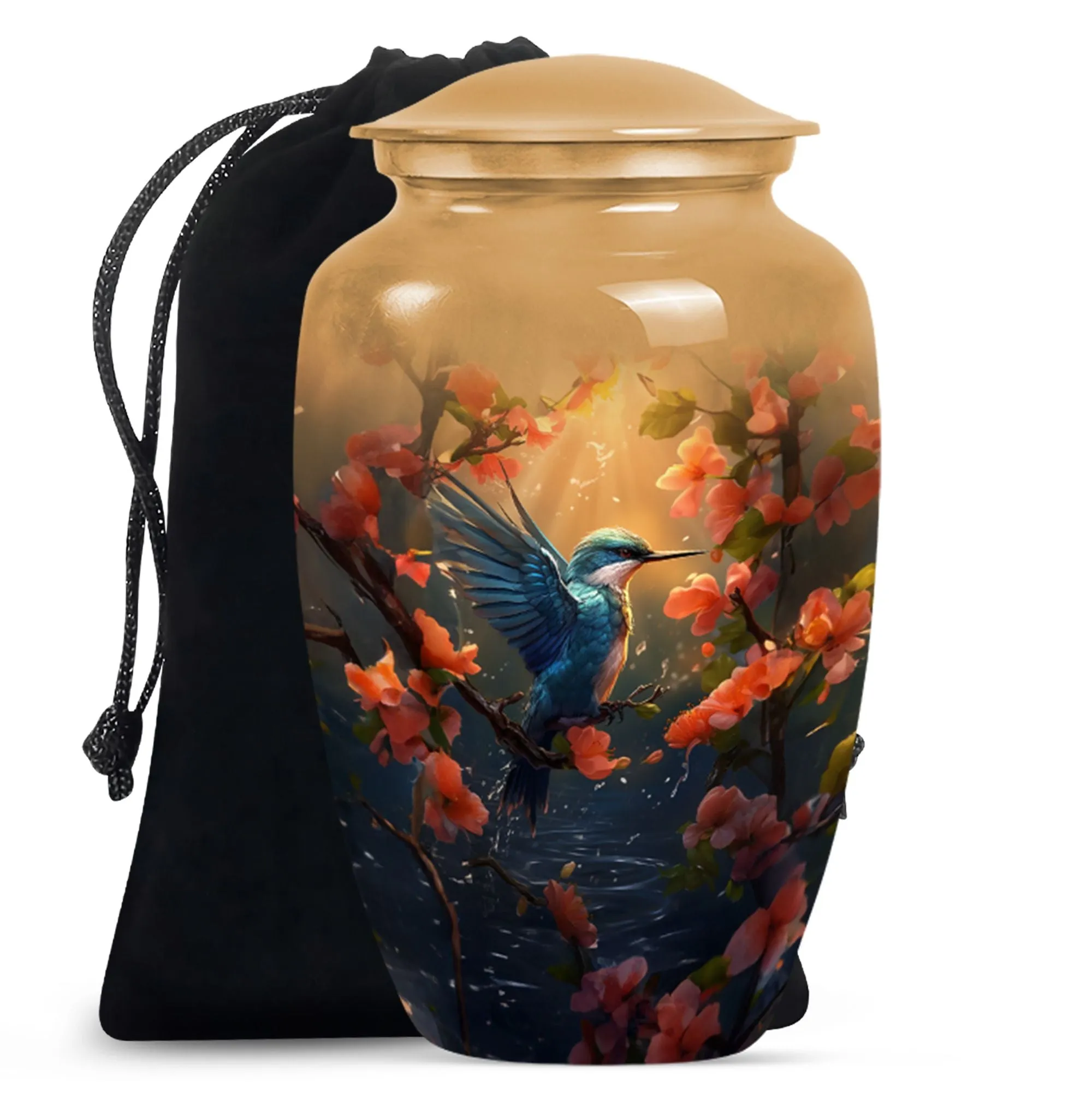 Eternity Flight: Humming Bird Memorial Urn For Adult Human Ashes