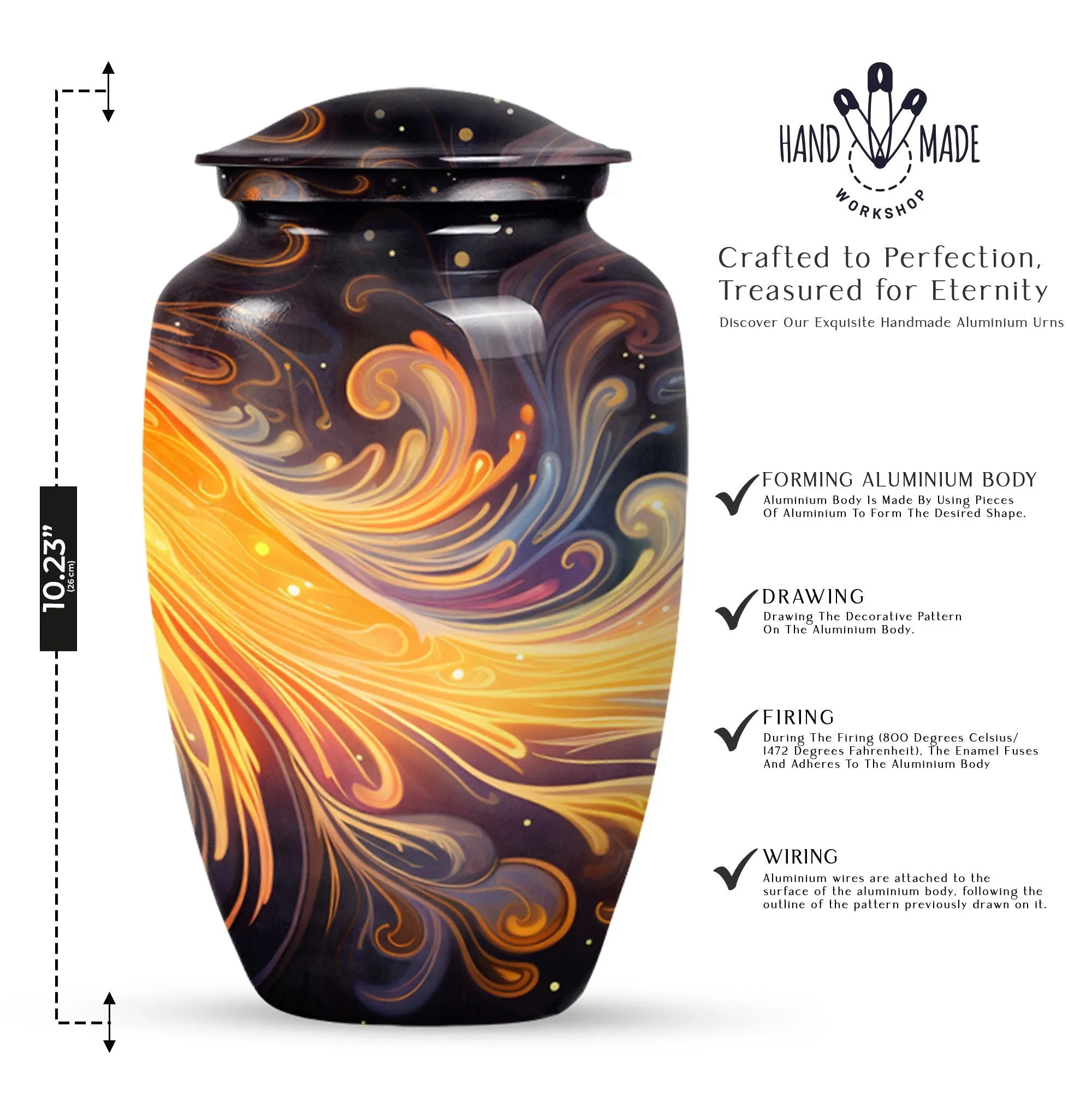 Eternity Keeper: The Abstract Memorial Large Urn for Human Ashes