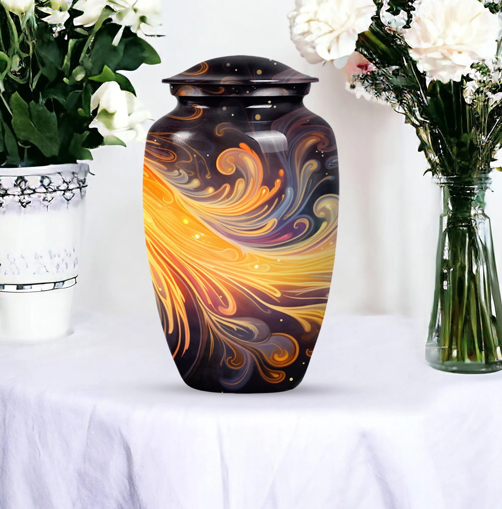 Eternity Keeper: The Abstract Memorial Large Urn for Human Ashes