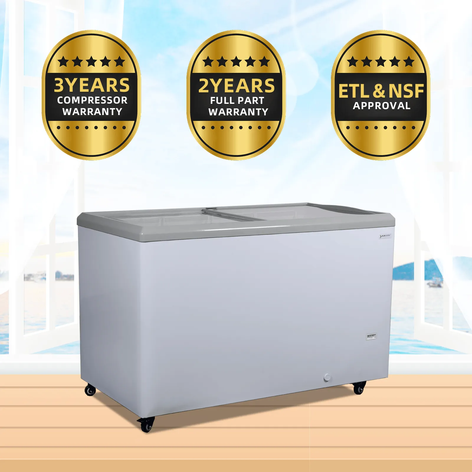 FDF12.4CF 41'' Width Horizontal Display Island Freezer - Nafcool™ Commercial Freezer Icecream, frozen food, Ice bag