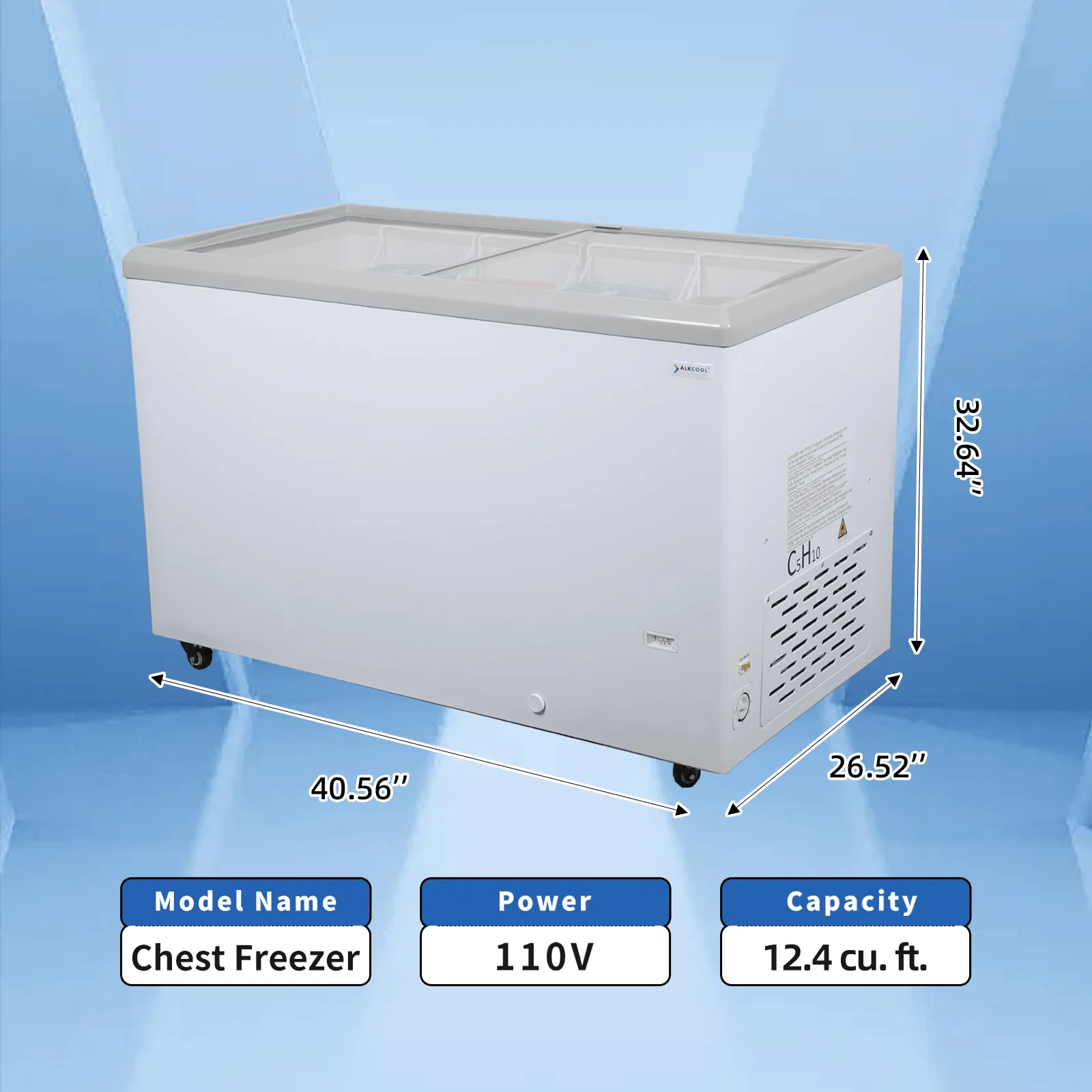 FDF12.4CF 41'' Width Horizontal Display Island Freezer - Nafcool™ Commercial Freezer Icecream, frozen food, Ice bag
