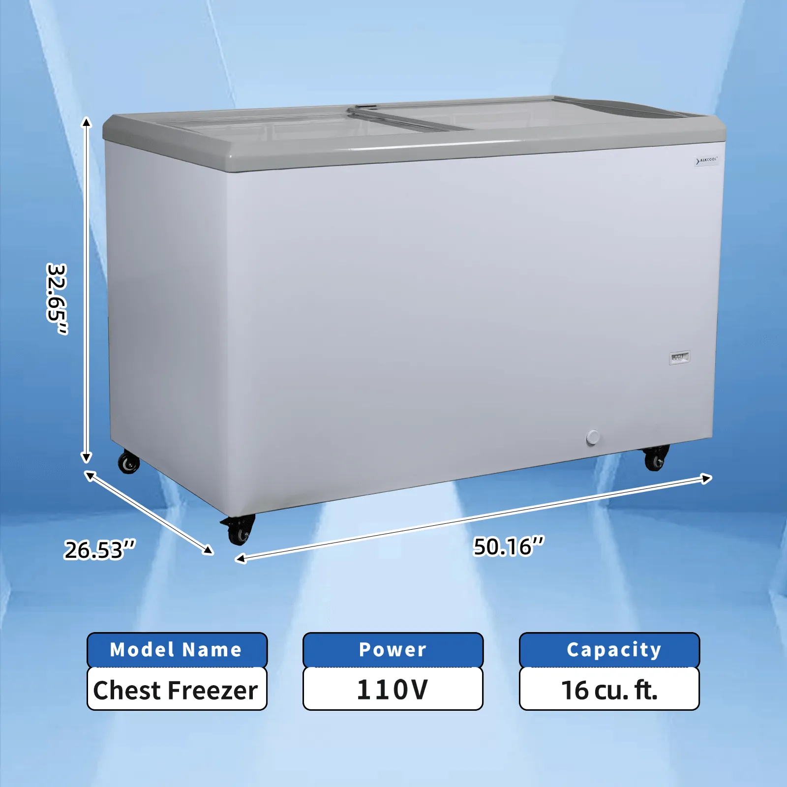 FDF16CF 50'' Width Horizontal Display Island Freezer - Nafcool™ Commercial Freezer Icecream, frozen food, Ice bag