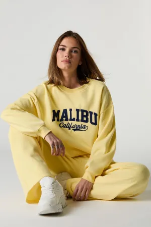 Fleece Varsity Crewneck Sweatshirt