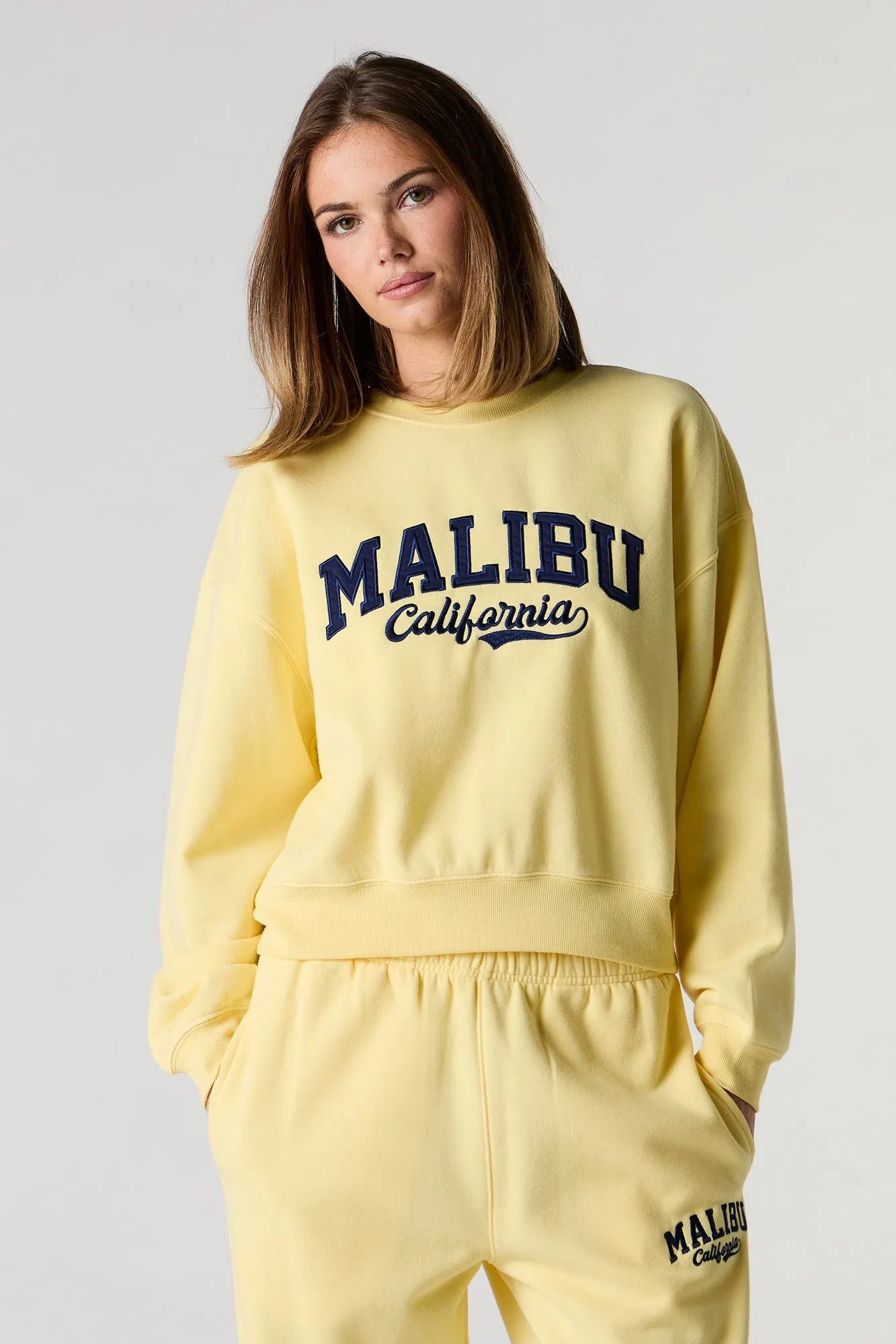 Fleece Varsity Crewneck Sweatshirt