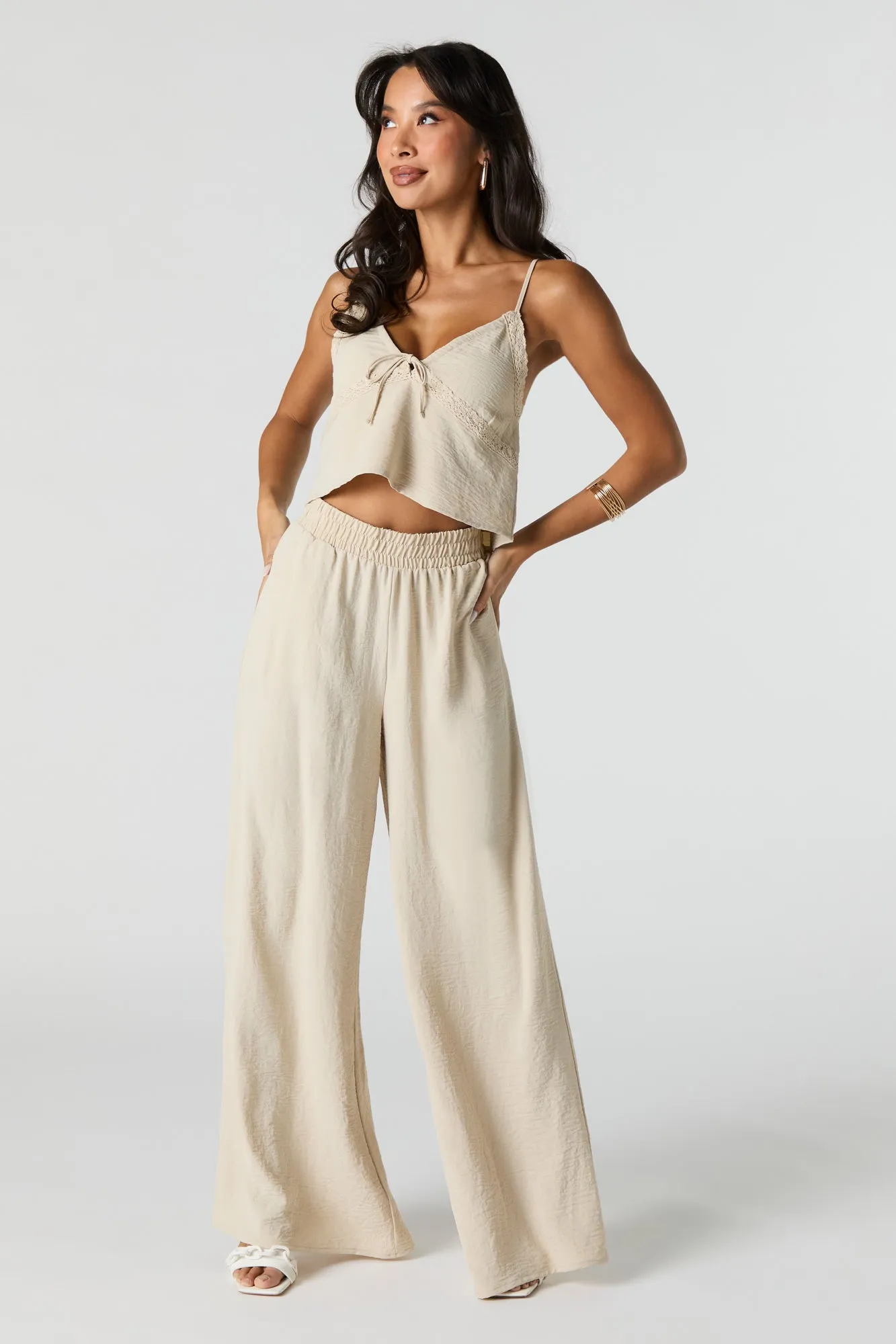 Flowy Lace Trim Cami