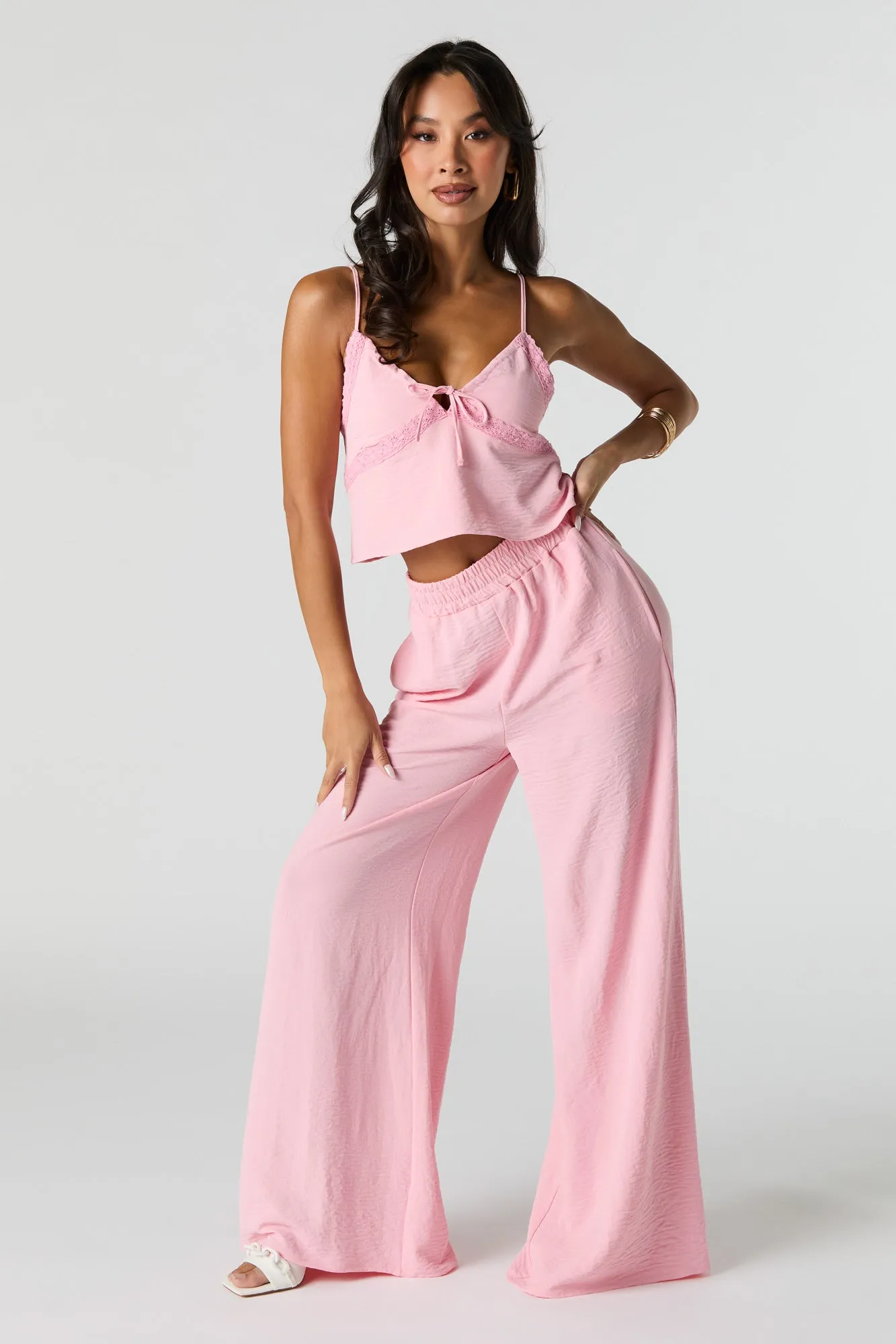 Flowy Lace Trim Cami