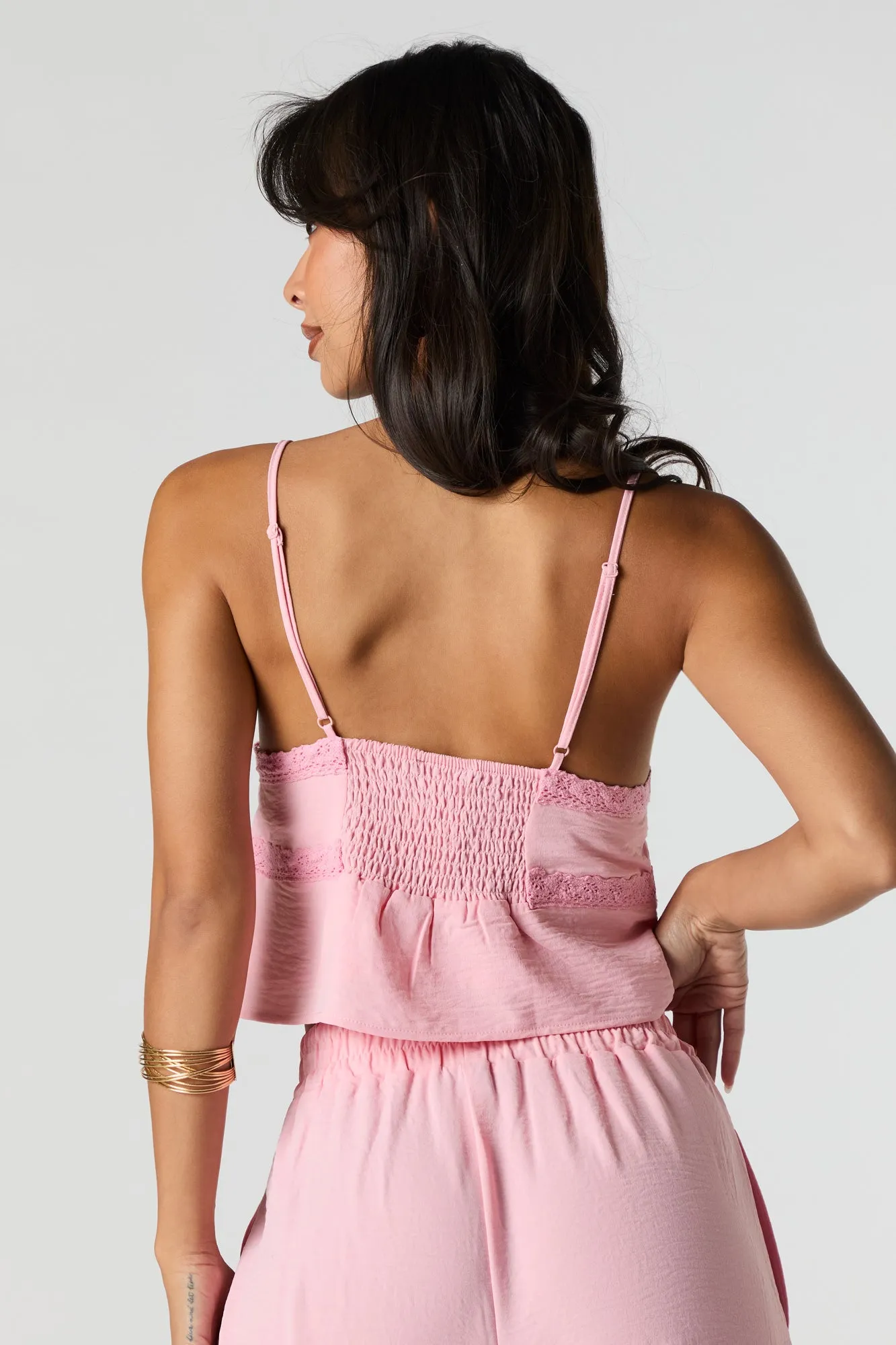 Flowy Lace Trim Cami