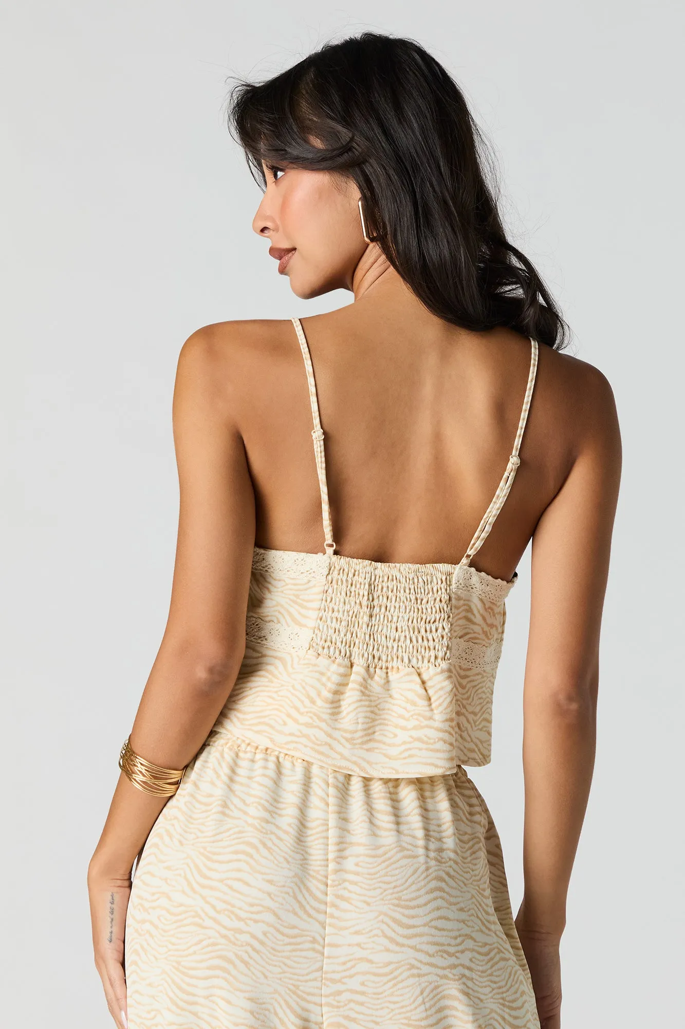 Flowy Lace Trim Cami