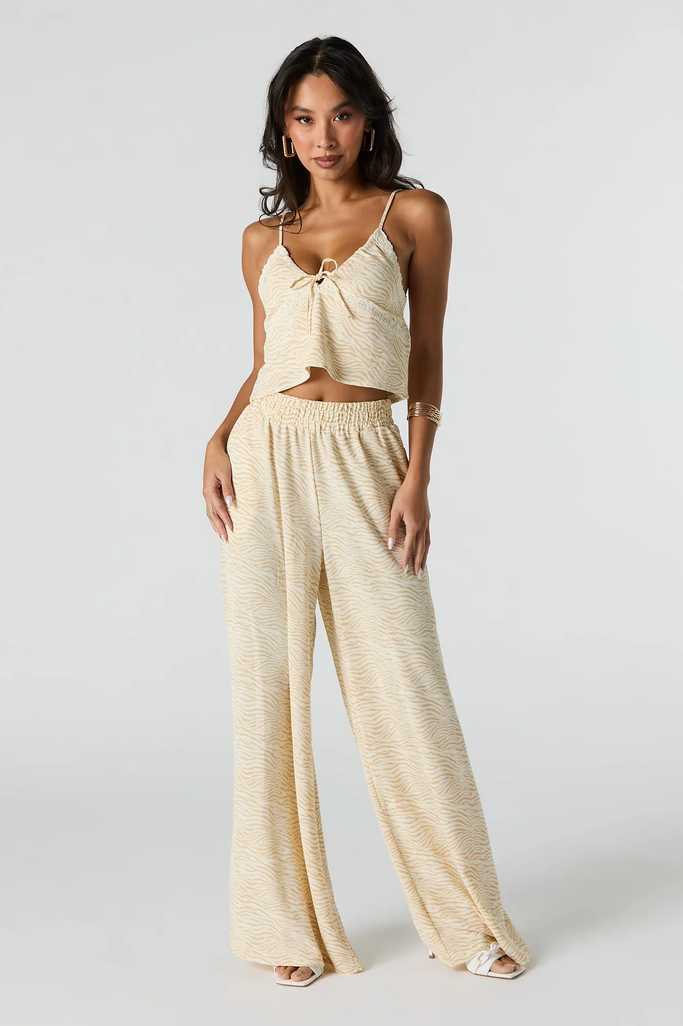 Flowy Lace Trim Cami