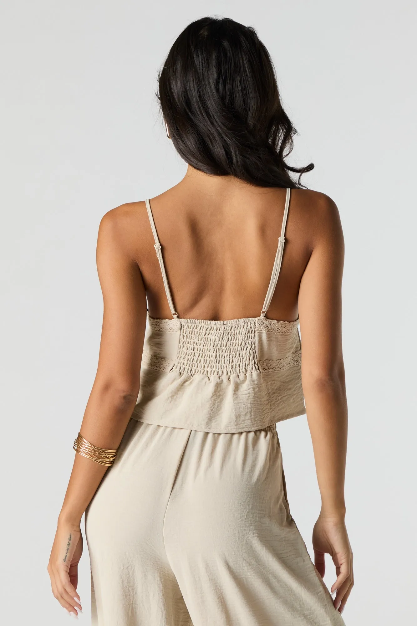 Flowy Lace Trim Cami