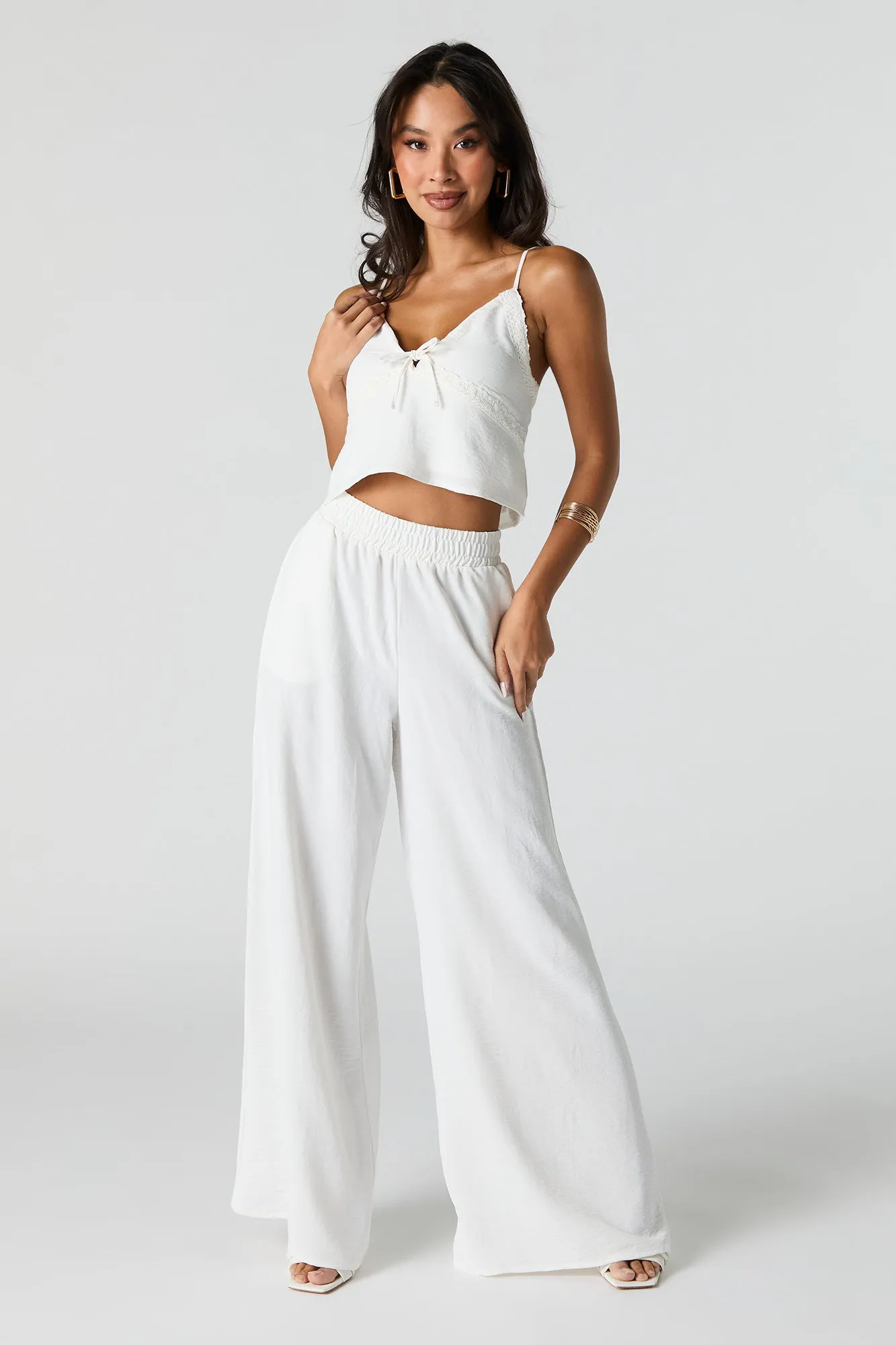 Flowy Lace Trim Cami