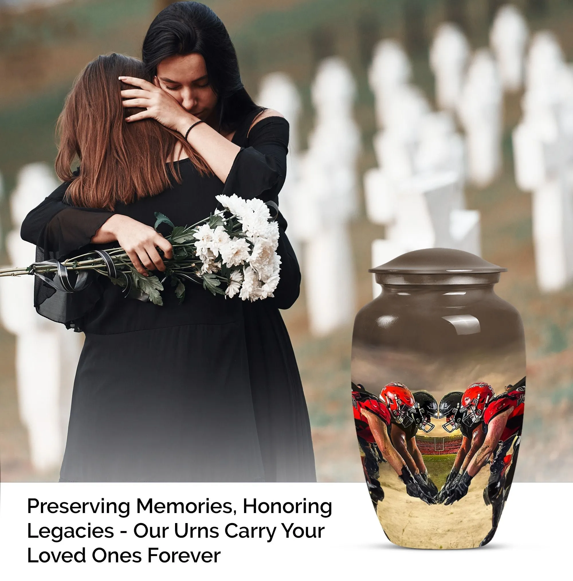 Football Cremation Urn For Ashes - Urn For Sports Enthusiast