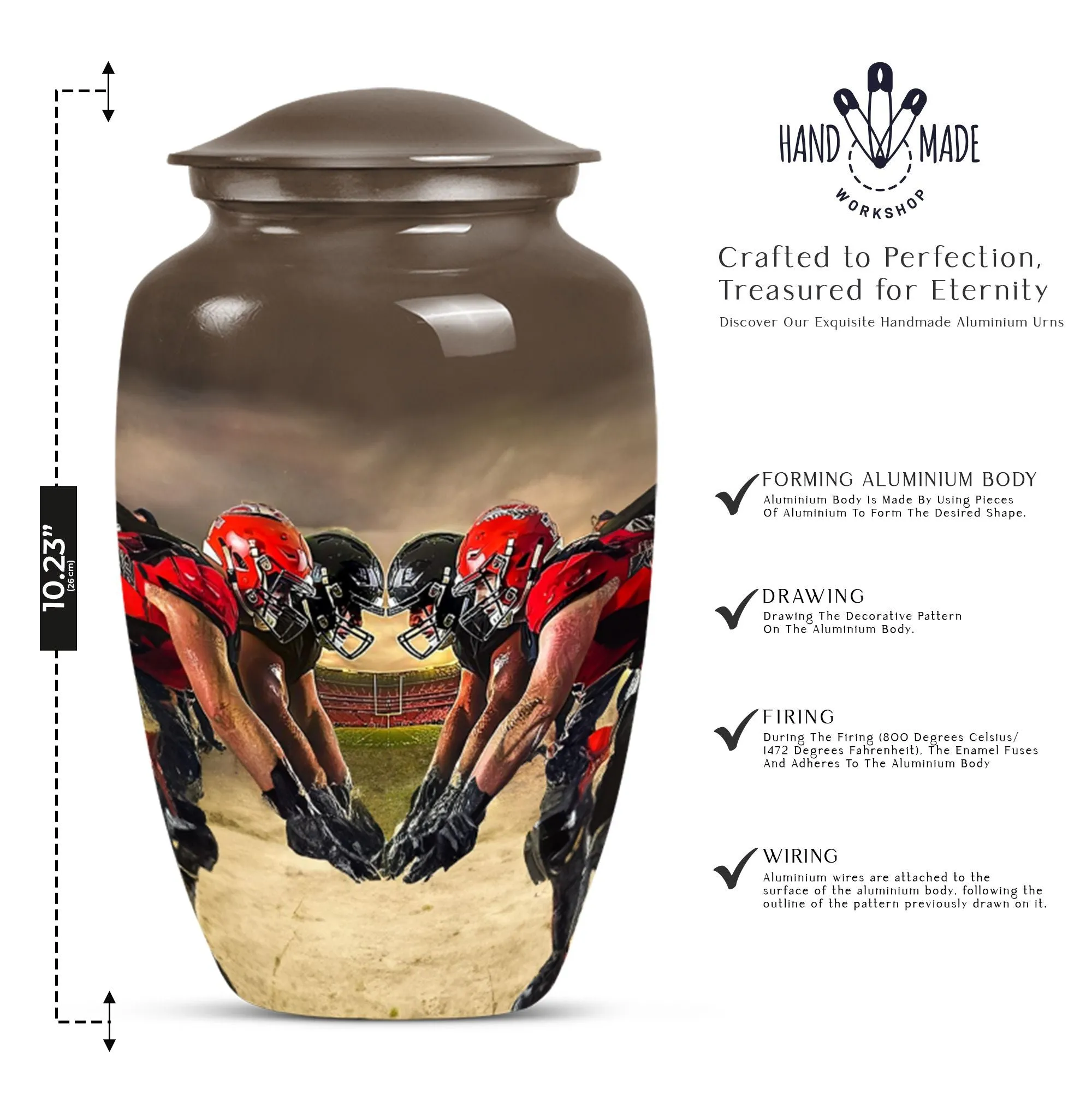 Football Cremation Urn For Ashes - Urn For Sports Enthusiast