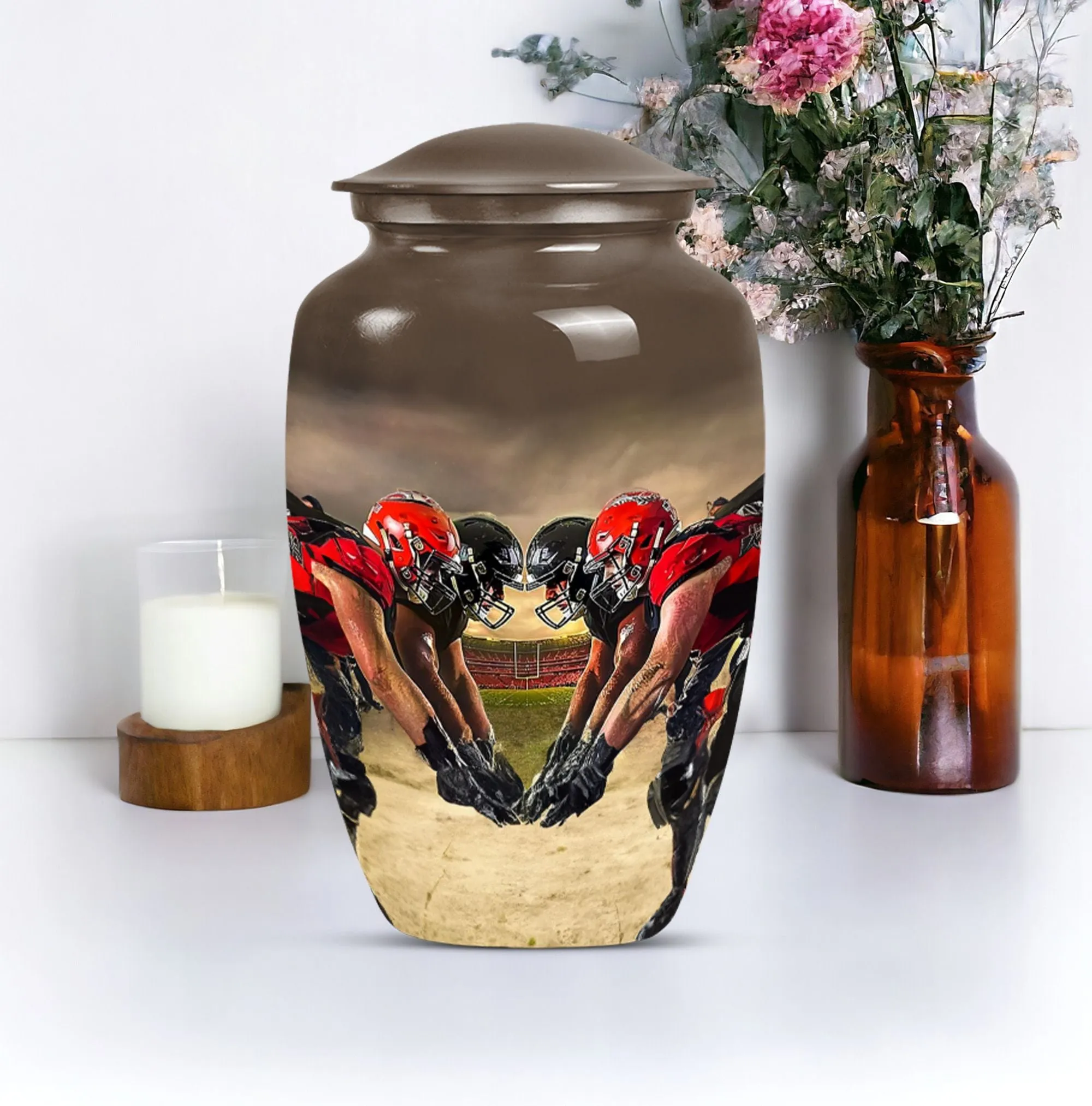Football Cremation Urn For Ashes - Urn For Sports Enthusiast