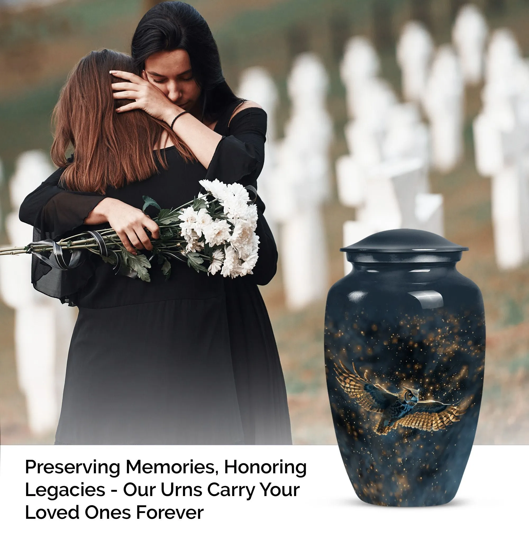Forever Memories Owl Cremation Urn - Keepsake for Eternal Rest