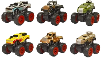 Friction Toy Car Monster Truck Road Warrior Assortment - 8 Pieces Per Retail Ready Display 20475