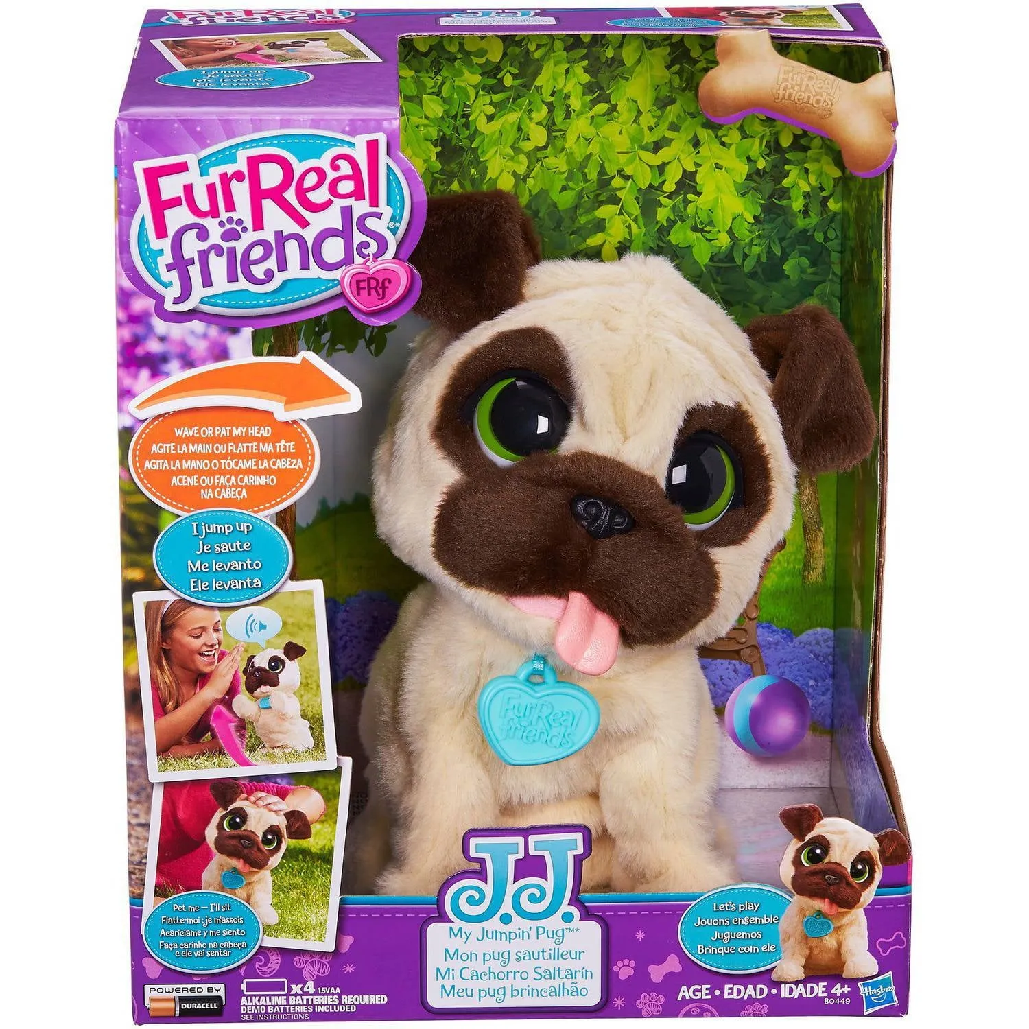FurReal B0449 Friends JJ, My Jumpin' Pug Pet