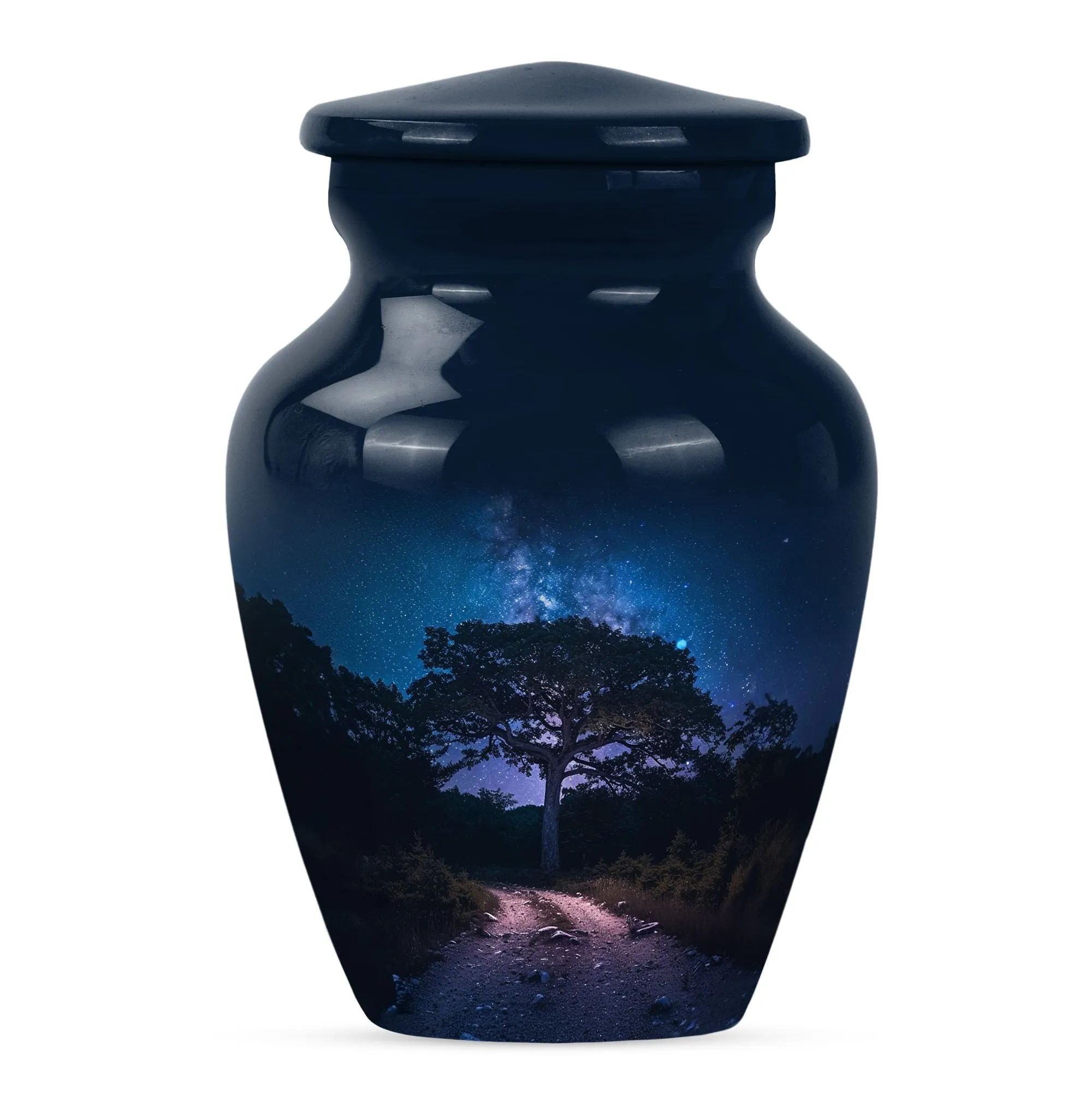 Galaxy Urn: Esteemed Abstract-Themed Aluminum Cremation Urn