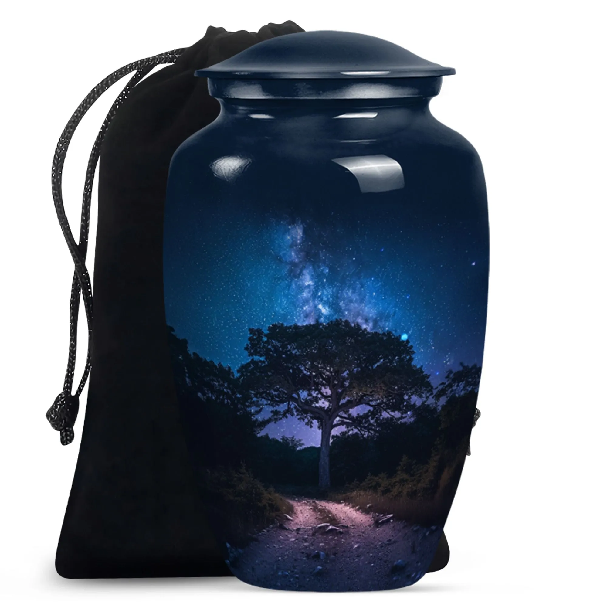 Galaxy Urn: Esteemed Abstract-Themed Aluminum Cremation Urn