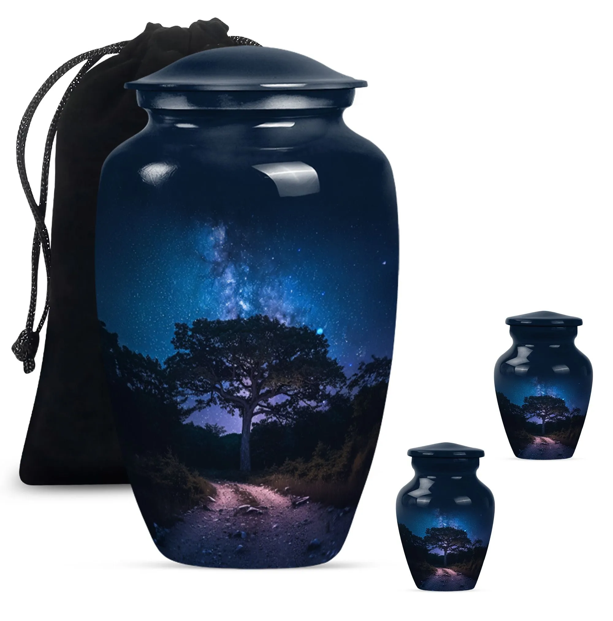 Galaxy Urn: Esteemed Abstract-Themed Aluminum Cremation Urn
