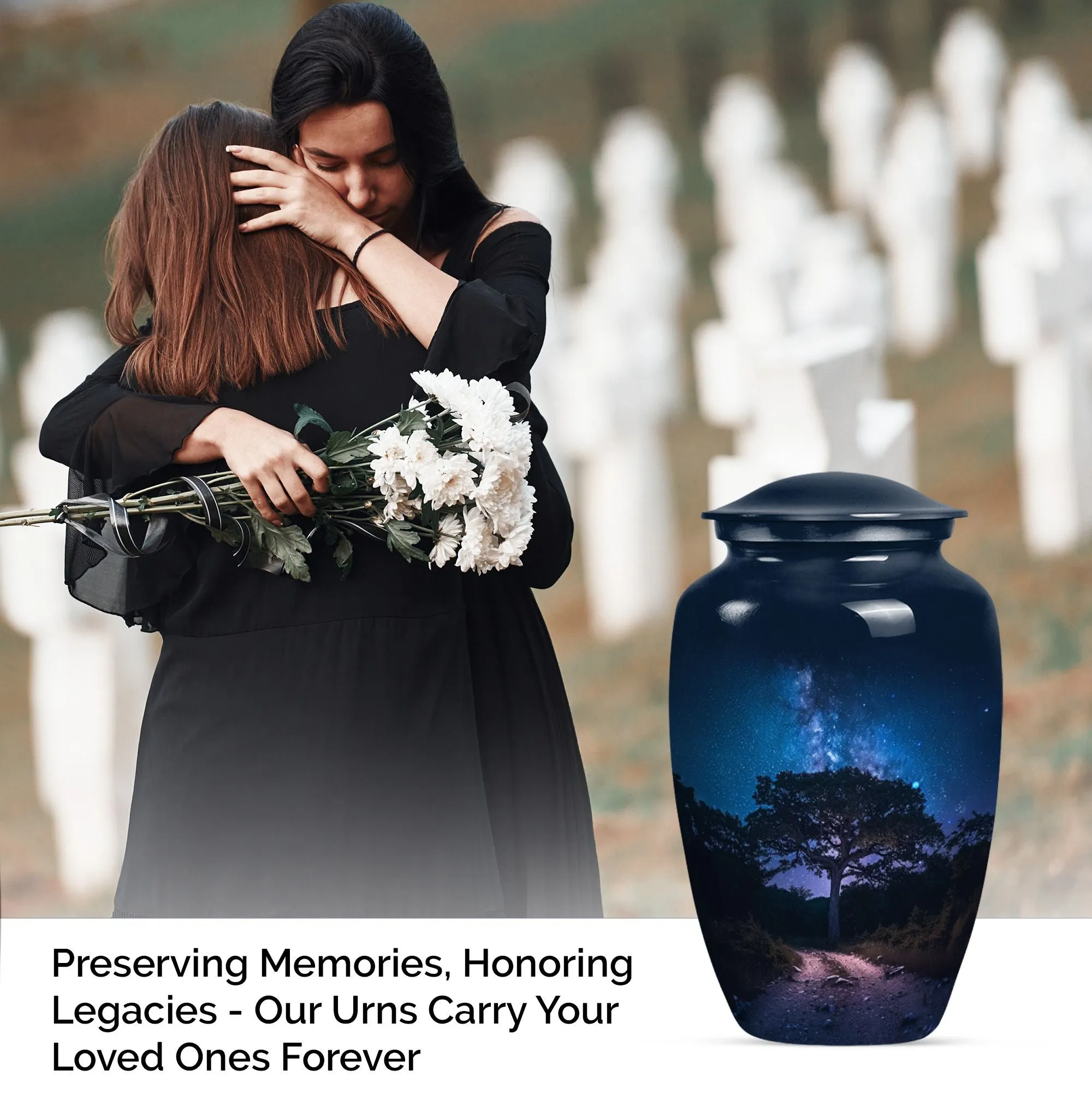 Galaxy Urn: Esteemed Abstract-Themed Aluminum Cremation Urn