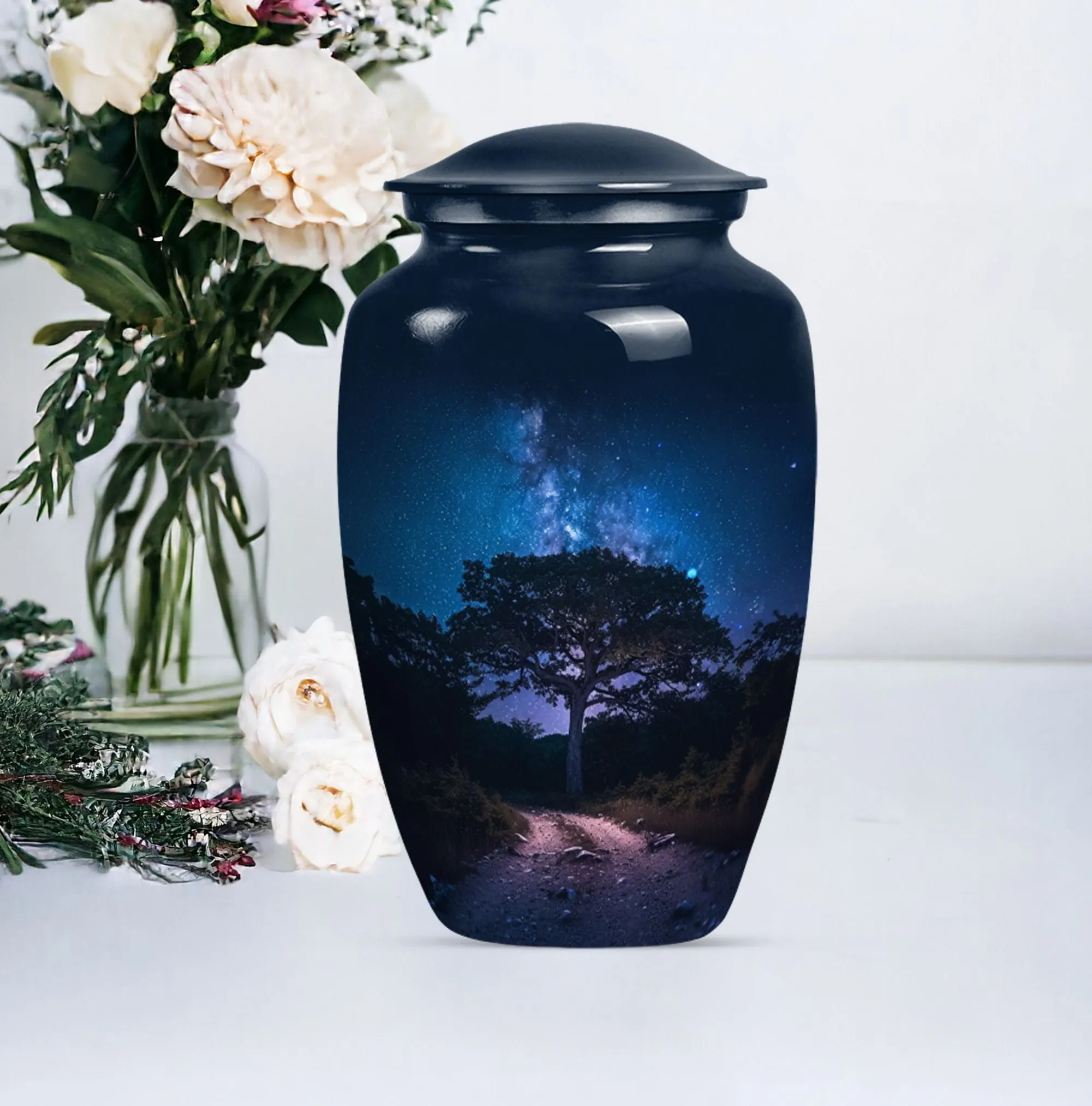 Galaxy Urn: Esteemed Abstract-Themed Aluminum Cremation Urn
